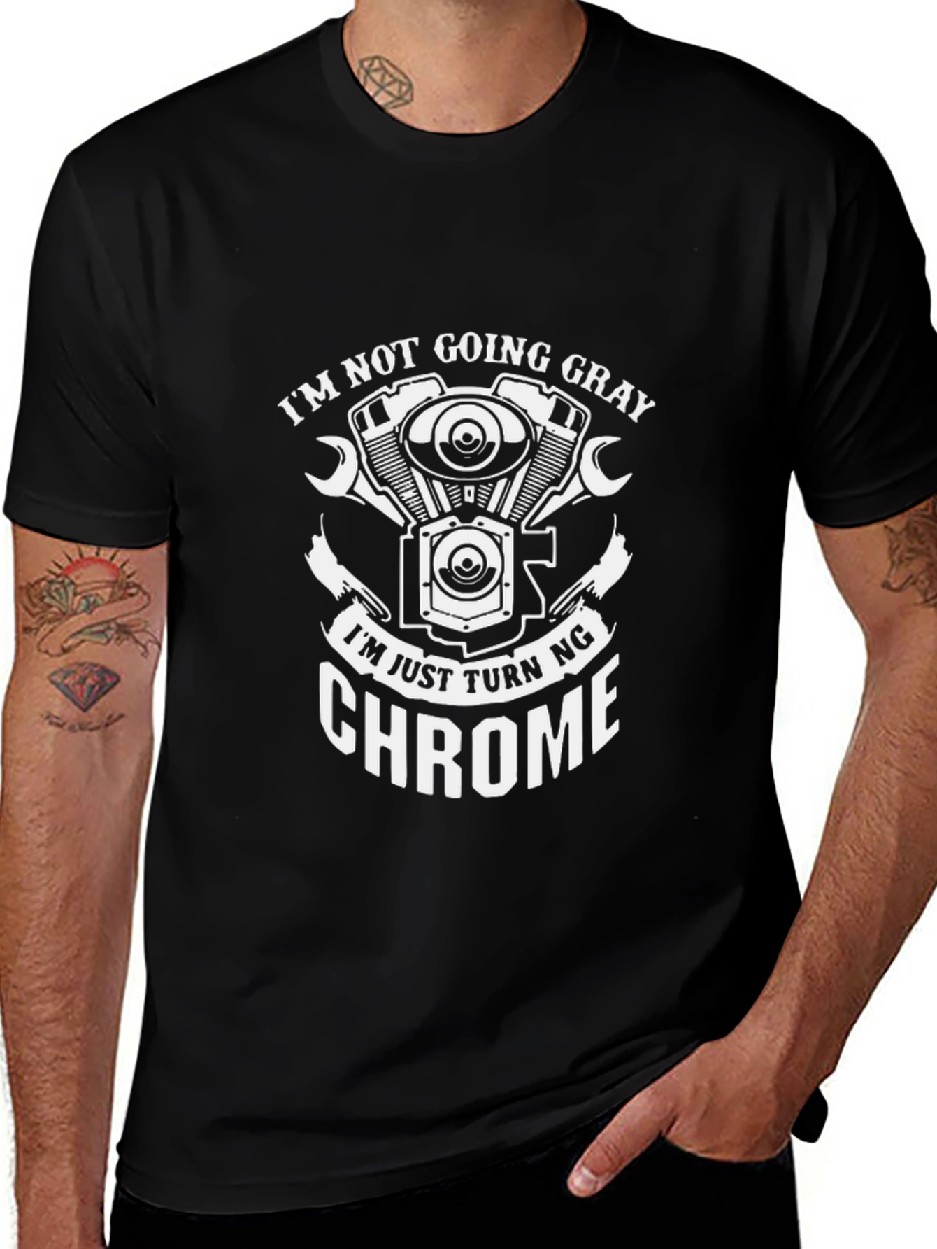 Chrome Motorcycle T-Shirt - Funny Biker Tee