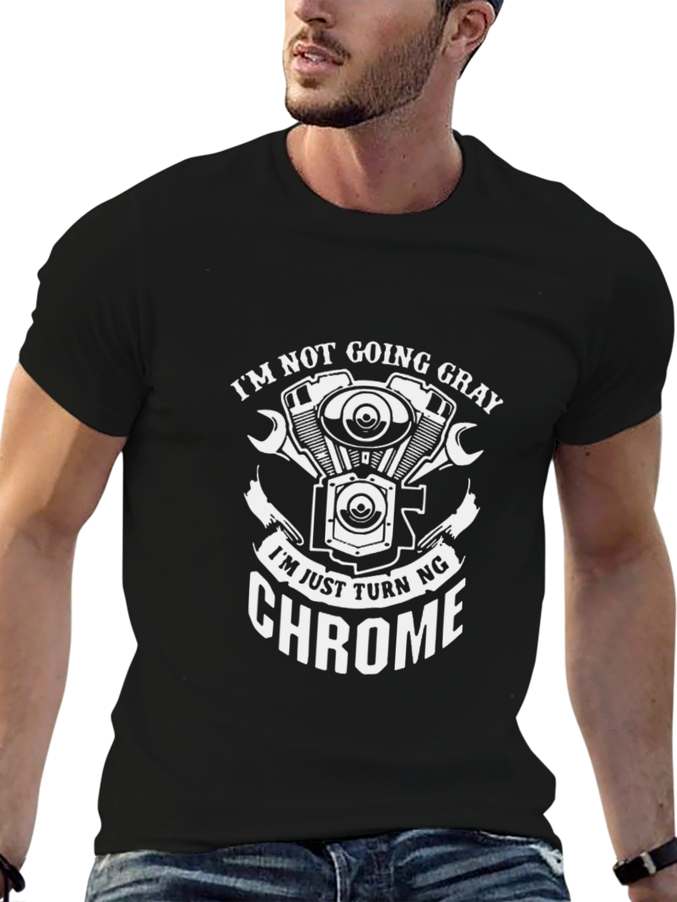 Chrome Motorcycle T-Shirt - Funny Biker Tee