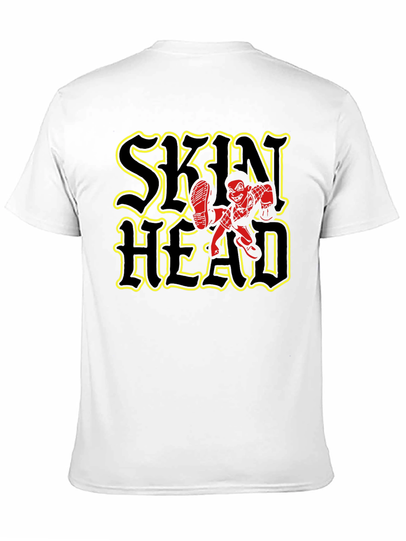 Skinhead Graphic Print Black T-Shirt