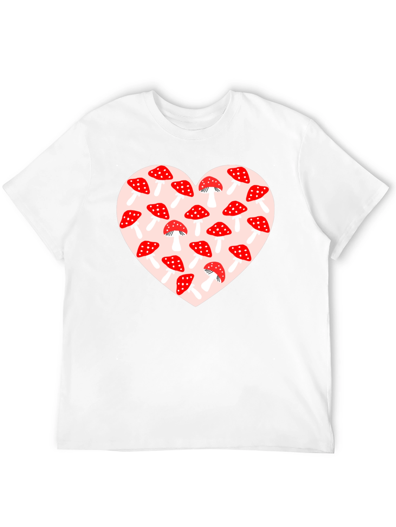 Mushroom Heart Graphic Tee - Black