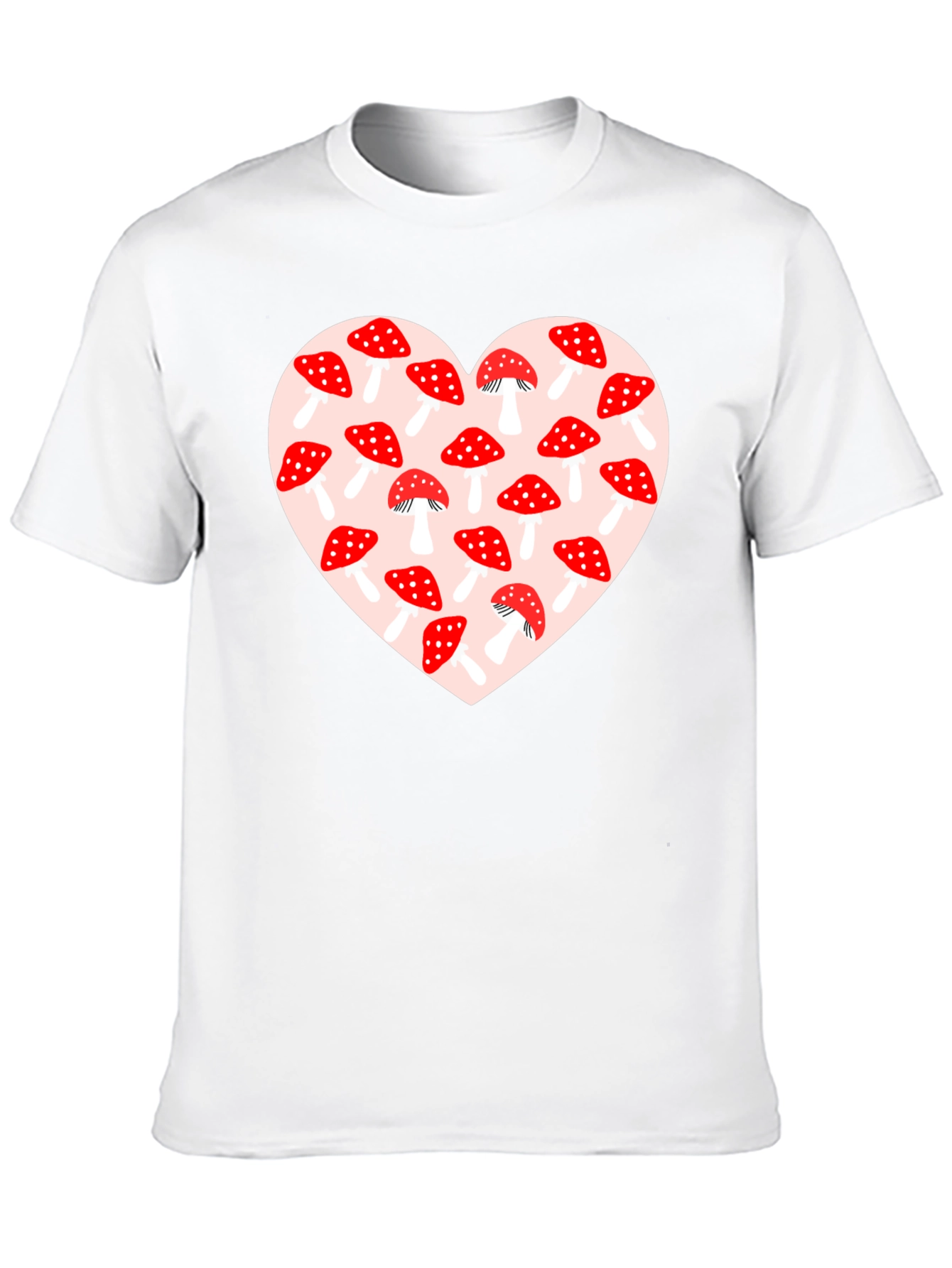 Mushroom Heart Graphic Tee - Black