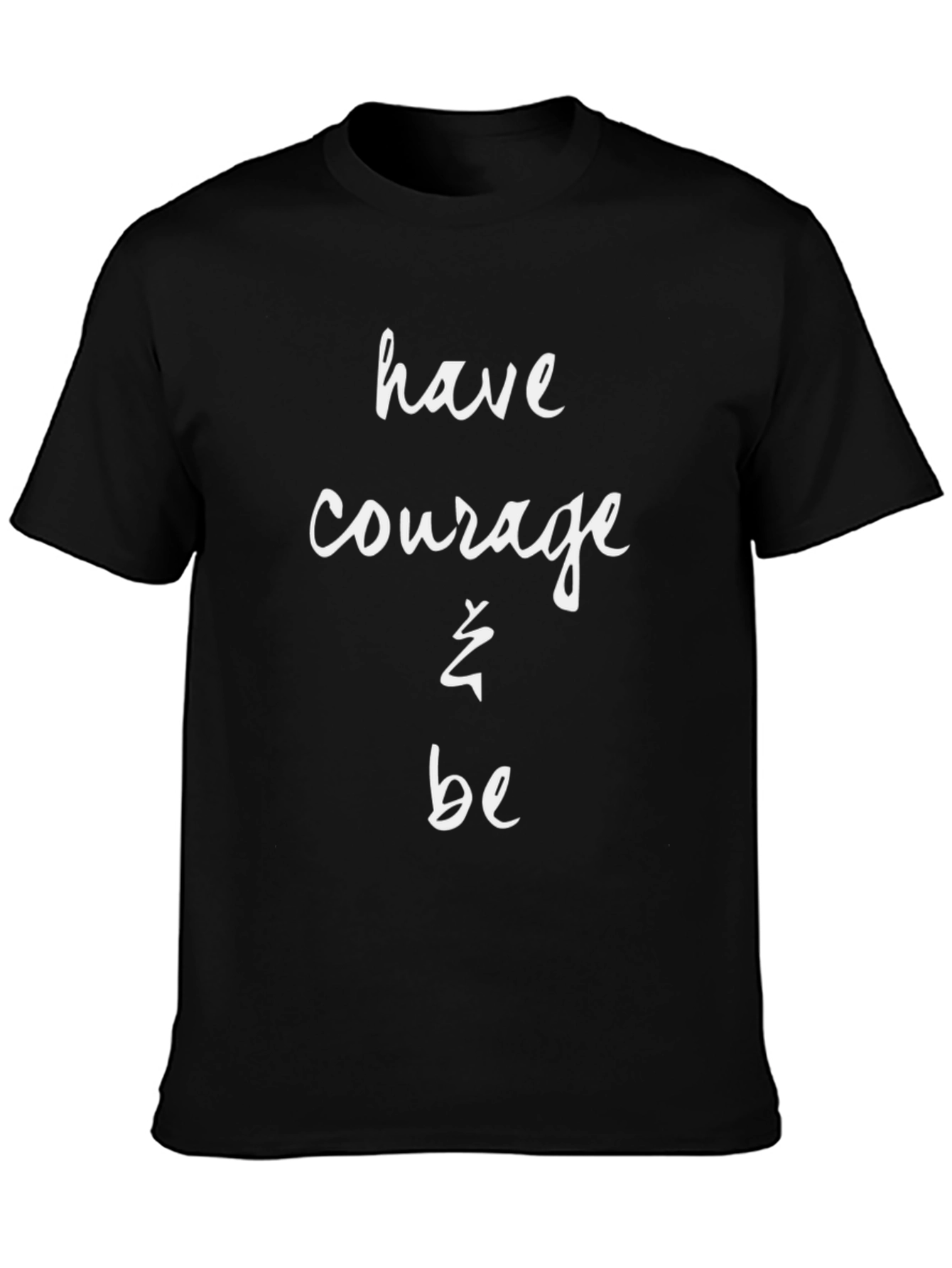 Courage Graphic Tee - Black Cotton T-Shirt