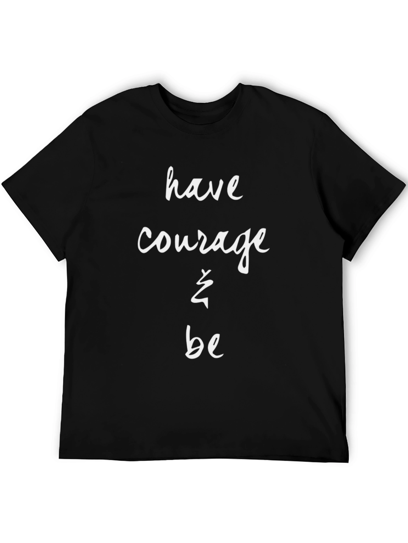 Courage Graphic Tee - Black Cotton T-Shirt