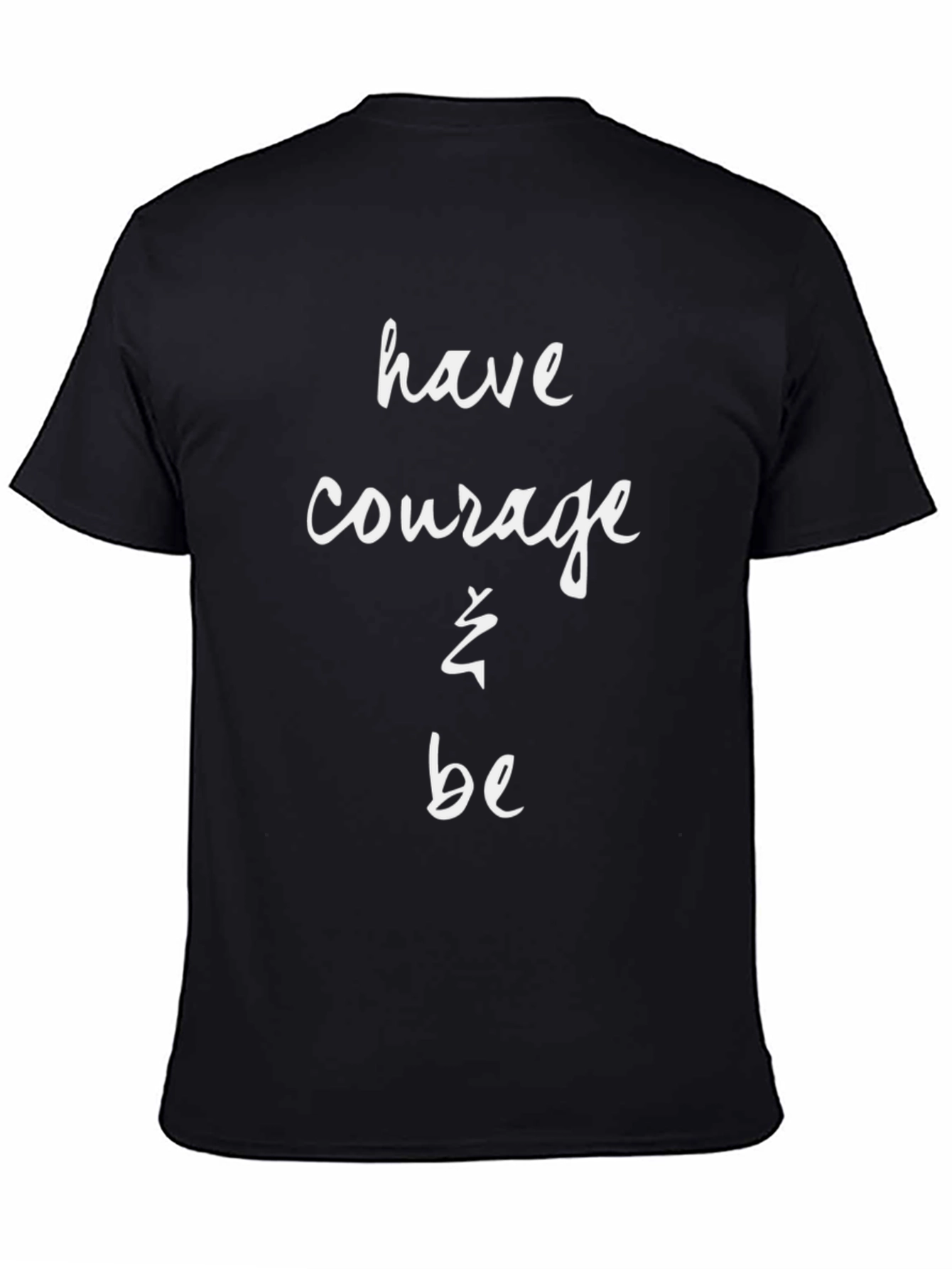 Courage Graphic Tee - Black Cotton T-Shirt