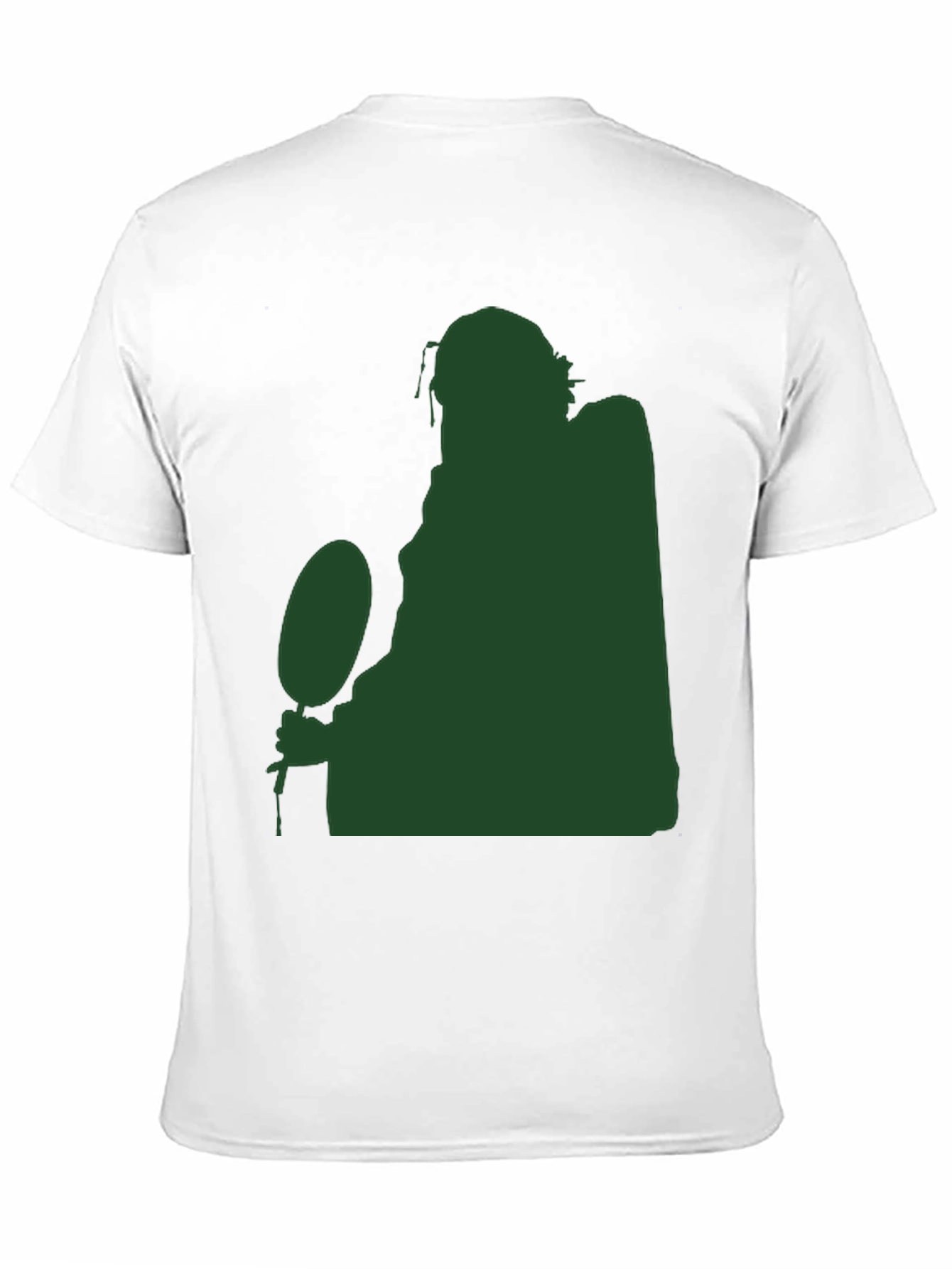 Silhouette Figure Holding Ball Black T-Shirt