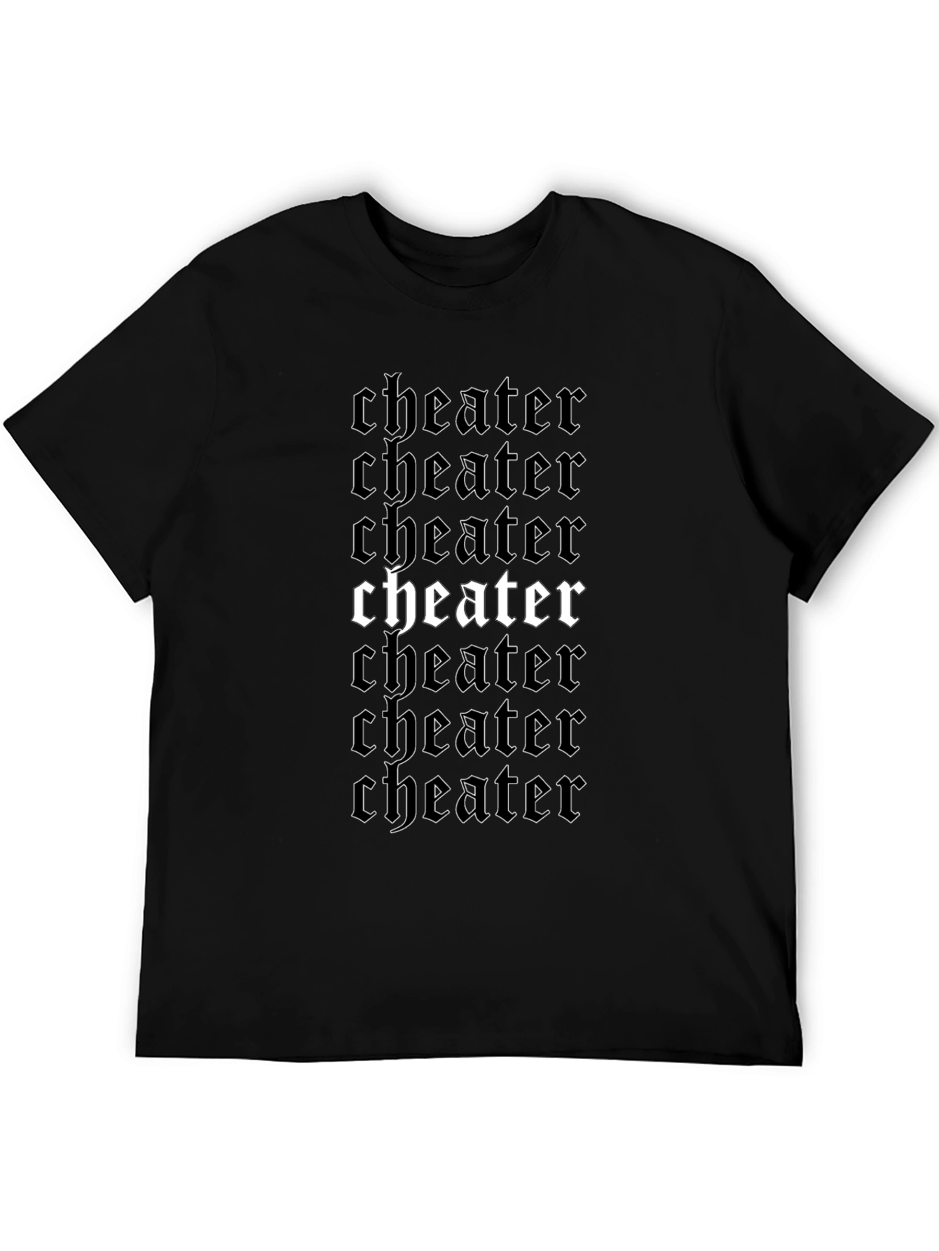 Cheater Graphic Print Black T-Shirt