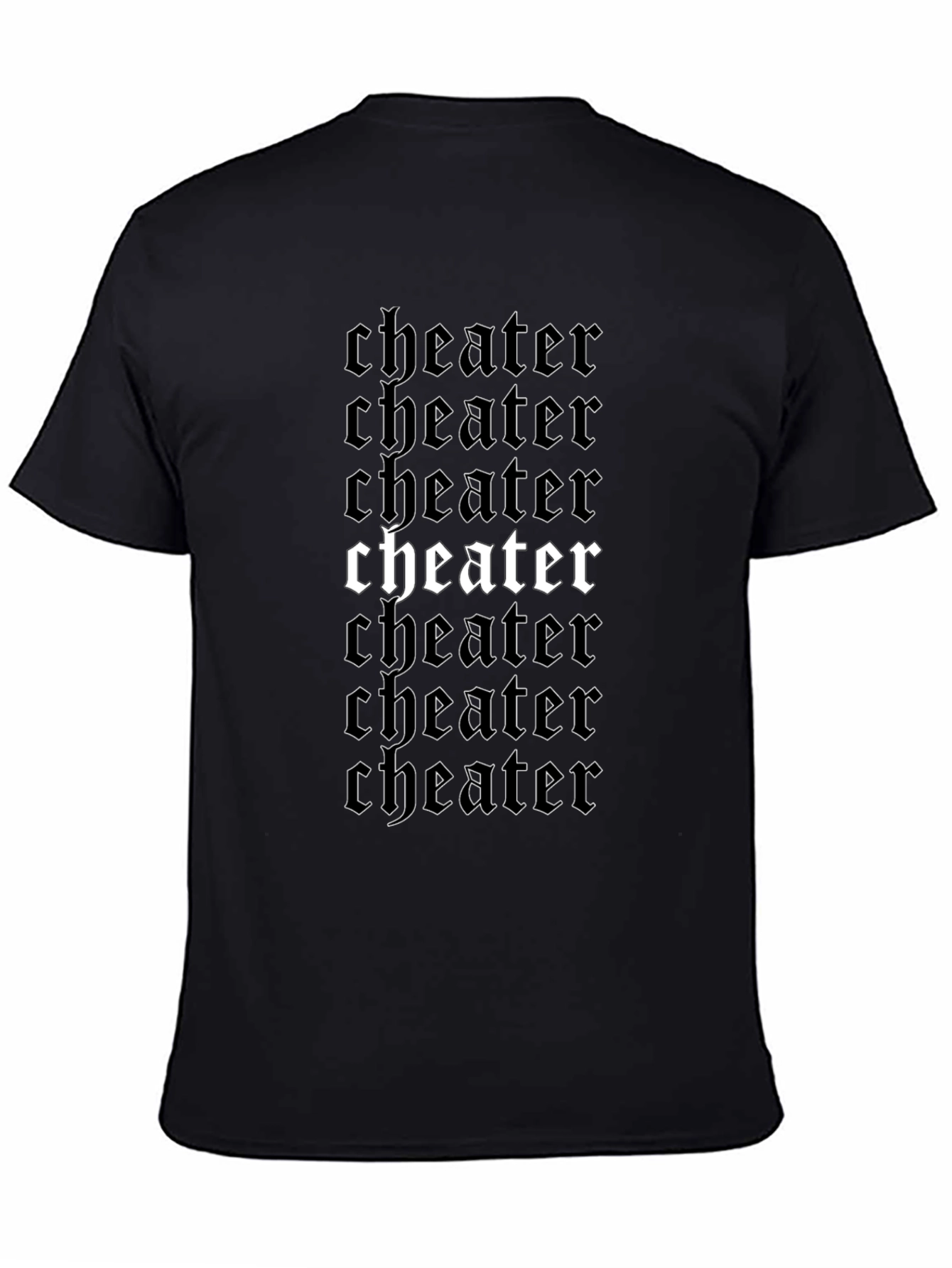 Cheater Graphic Print Black T-Shirt