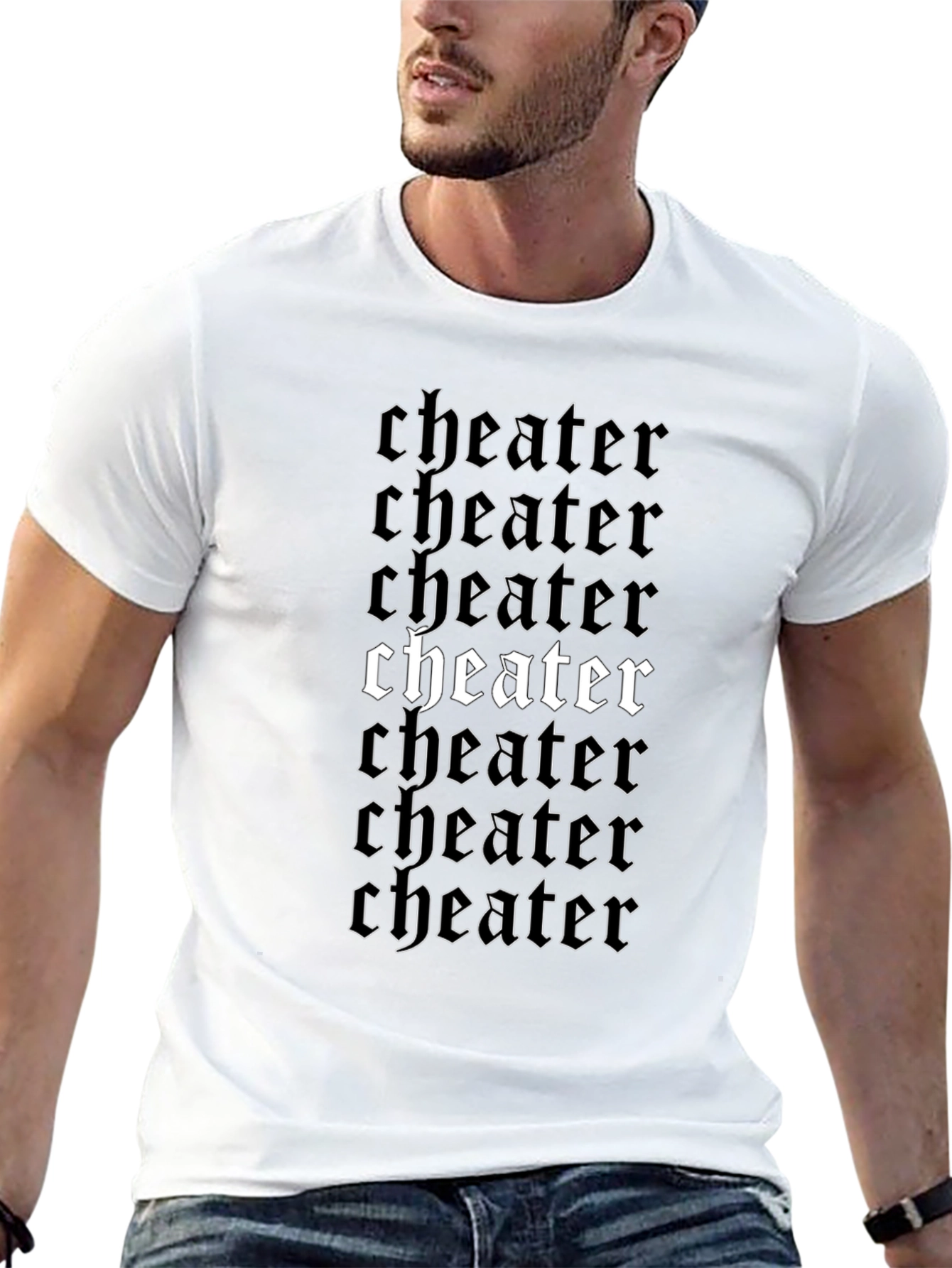 Cheater Graphic Print Black T-Shirt