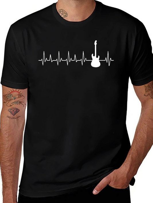 Guitar Heartbeat T-Shirt - Musicians Pulse
