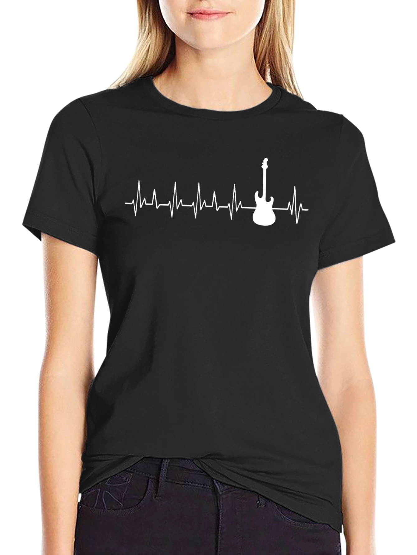 Guitar Heartbeat T-Shirt - Musicians Pulse