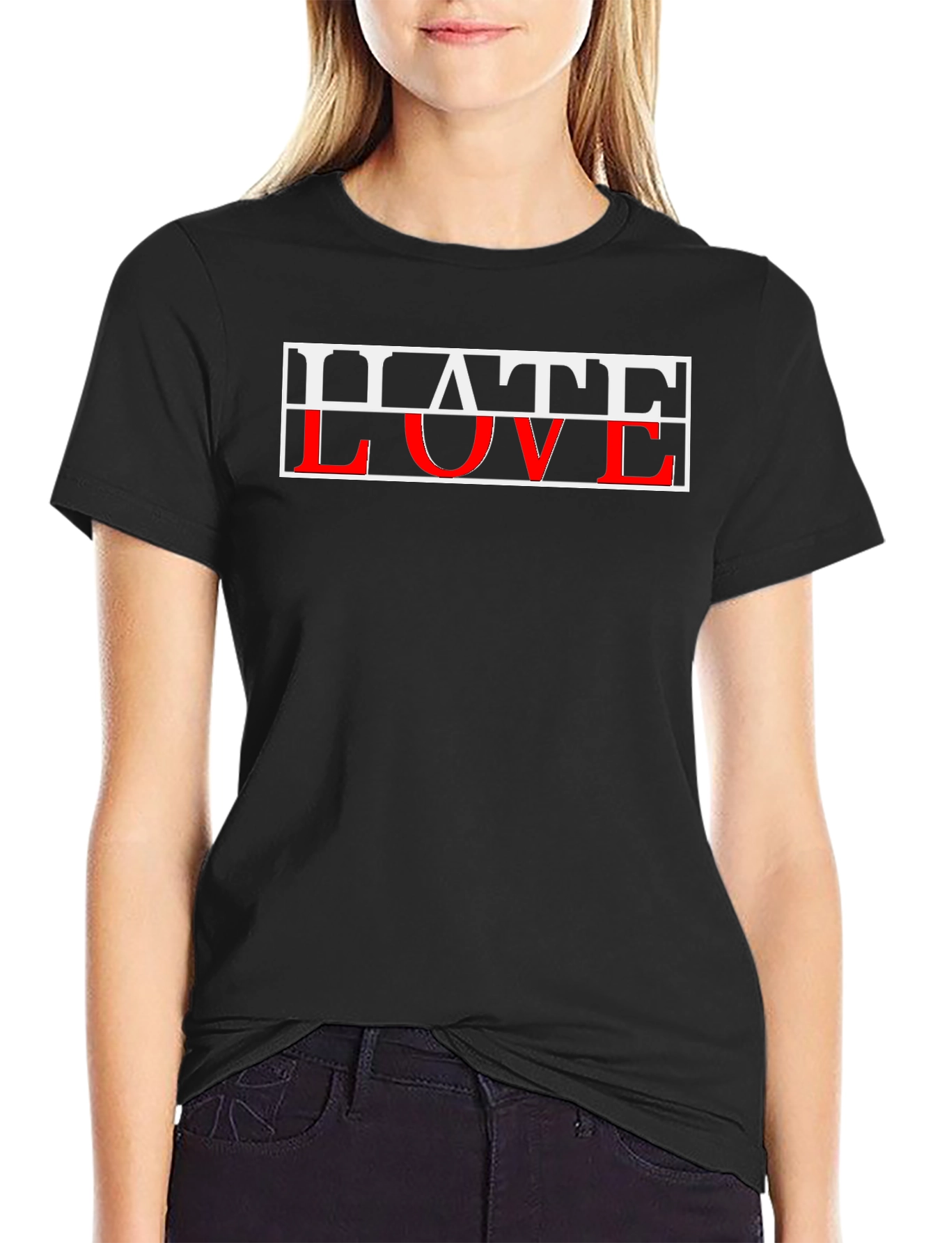 Hate Love Graphic Tee - Edgy Streetwear Style