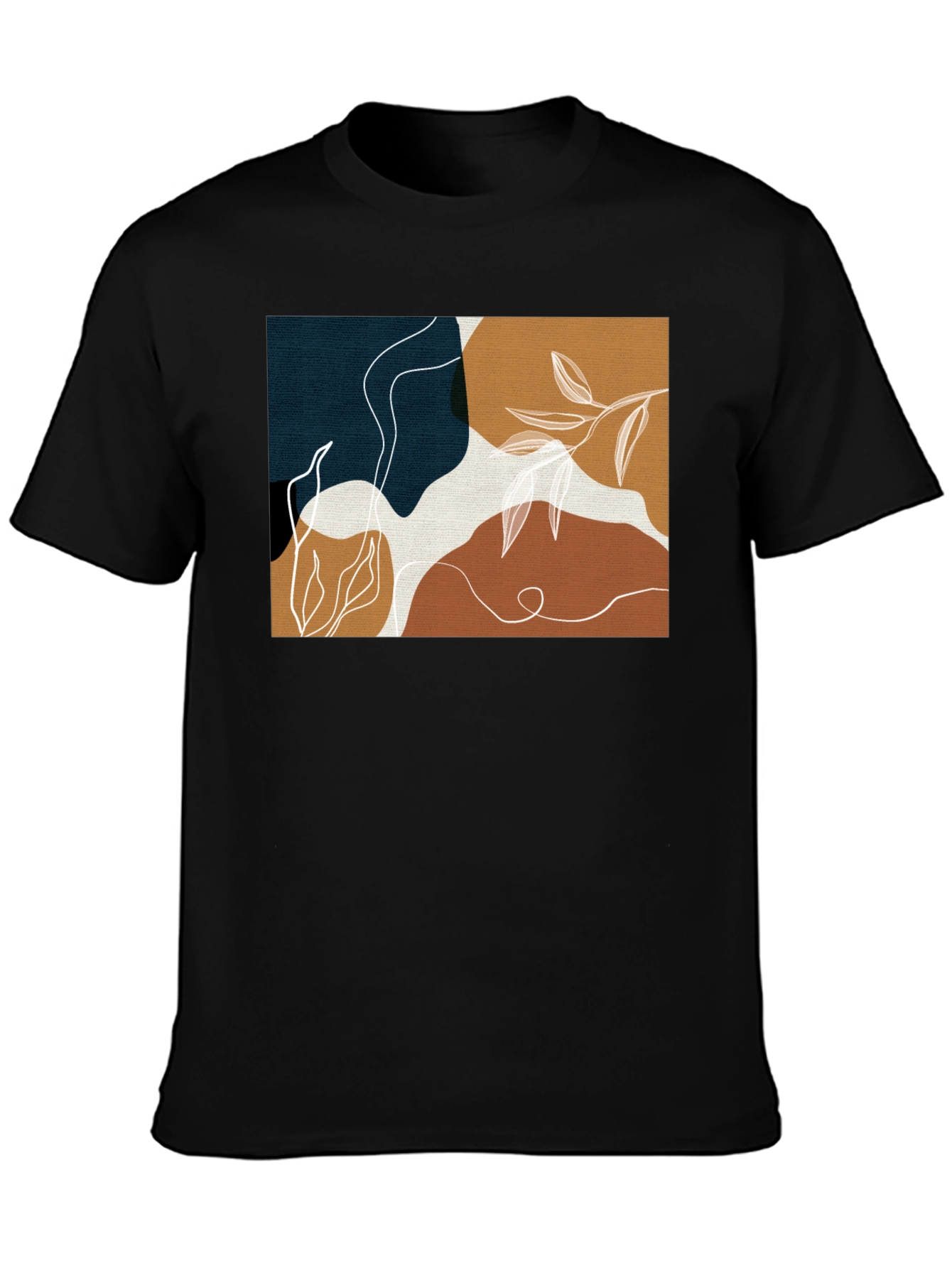 Abstract Botanical T-Shirt: Modern Art Tee