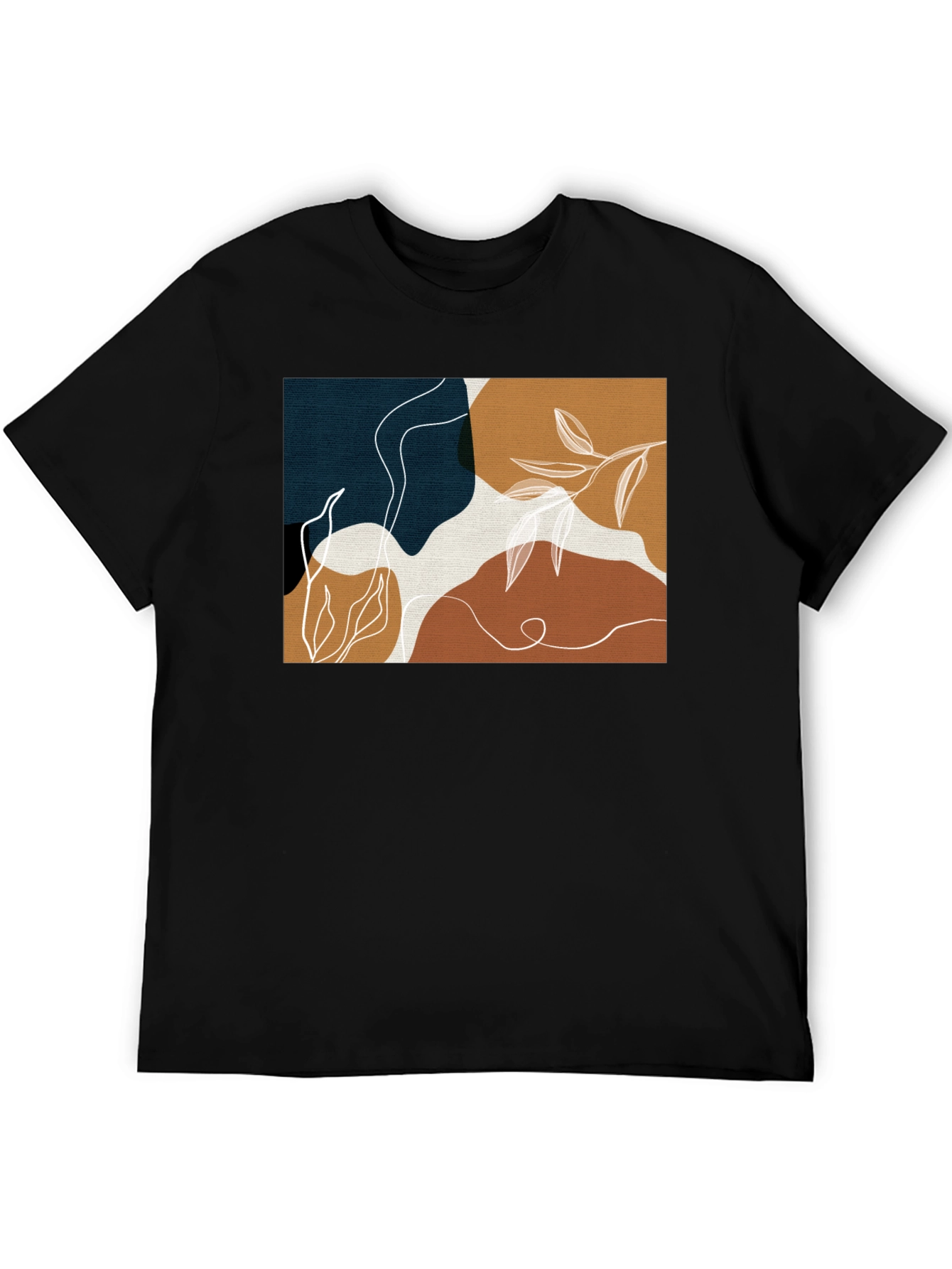Abstract Botanical T-Shirt: Modern Art Tee