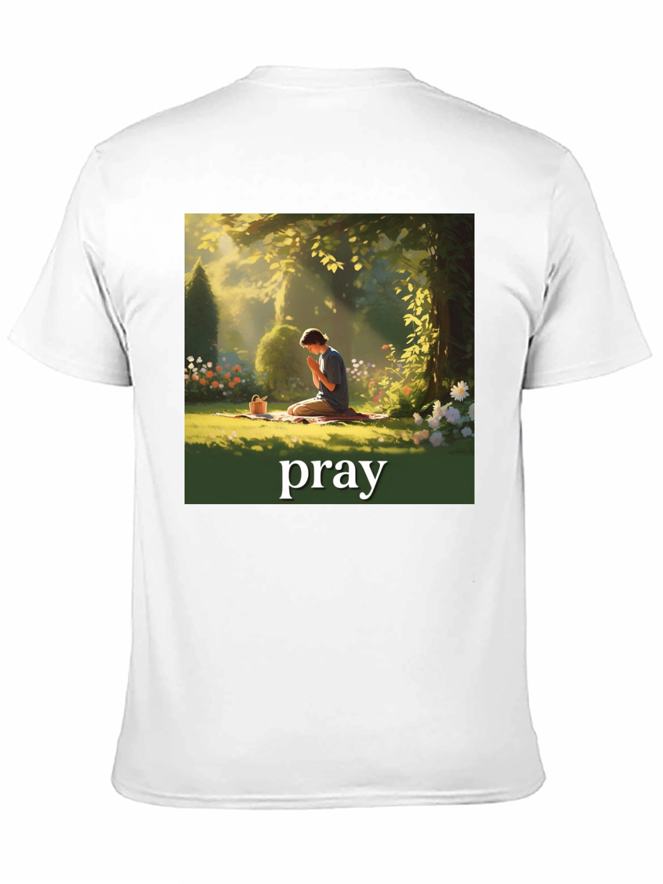 Praying Figure Graphic T-Shirt