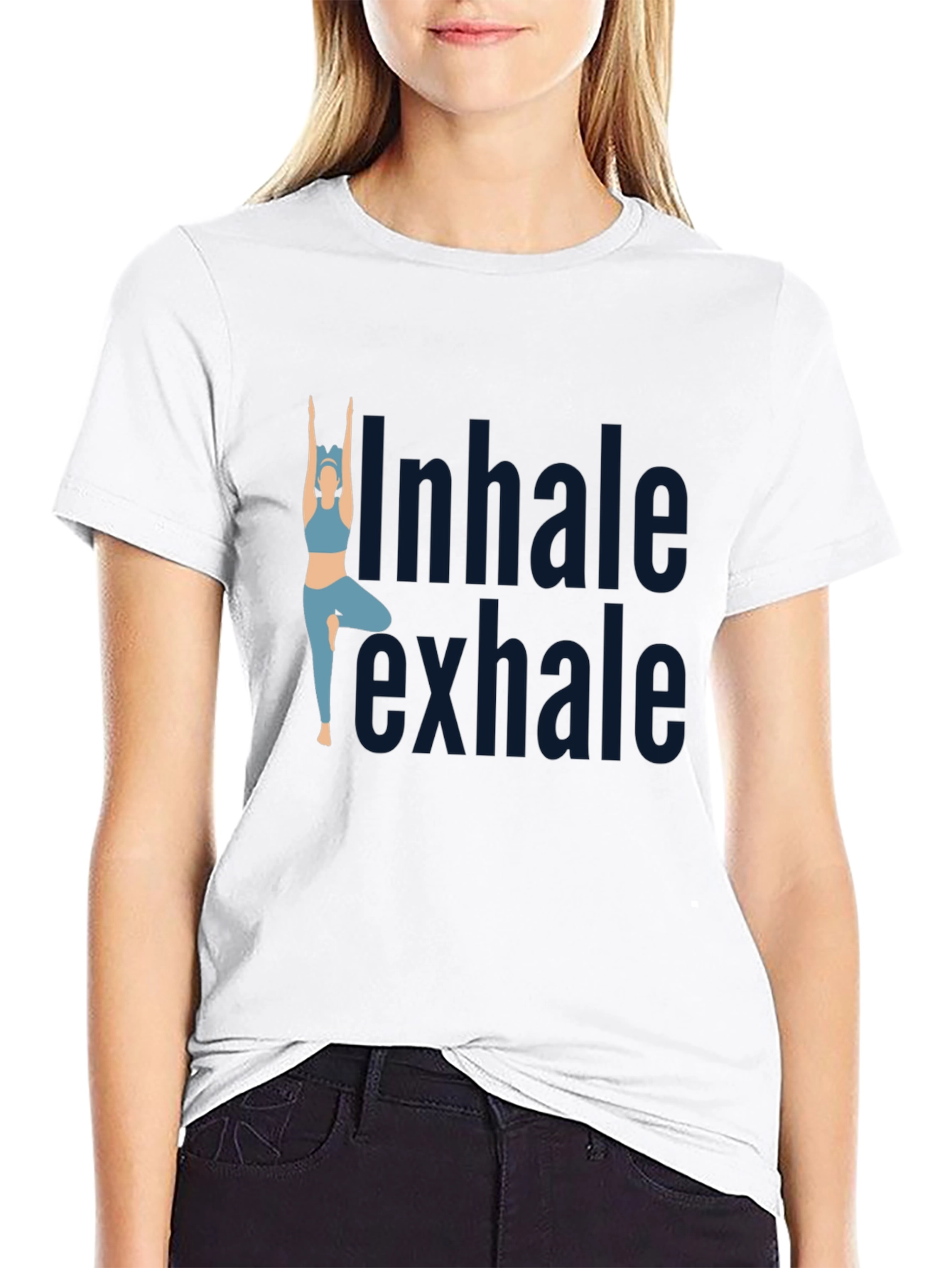 Inhale Exhale Yoga T-Shirt - Black