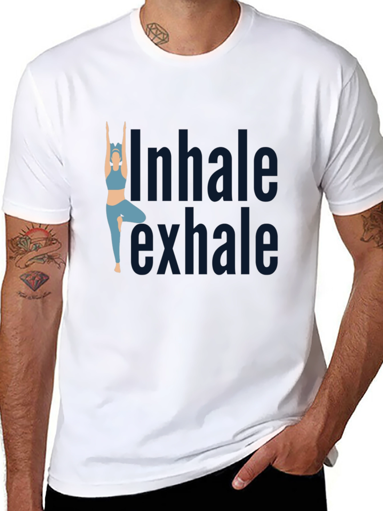 Inhale Exhale Yoga T-Shirt - Black
