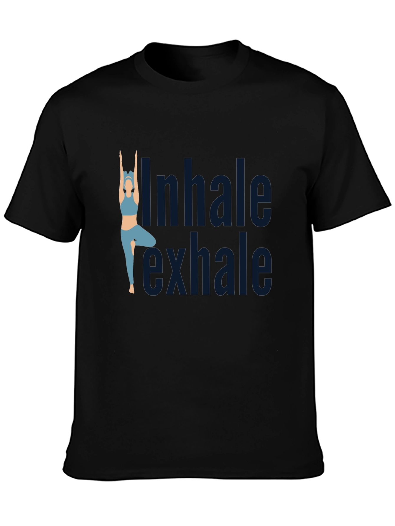 Inhale Exhale Yoga T-Shirt - Black