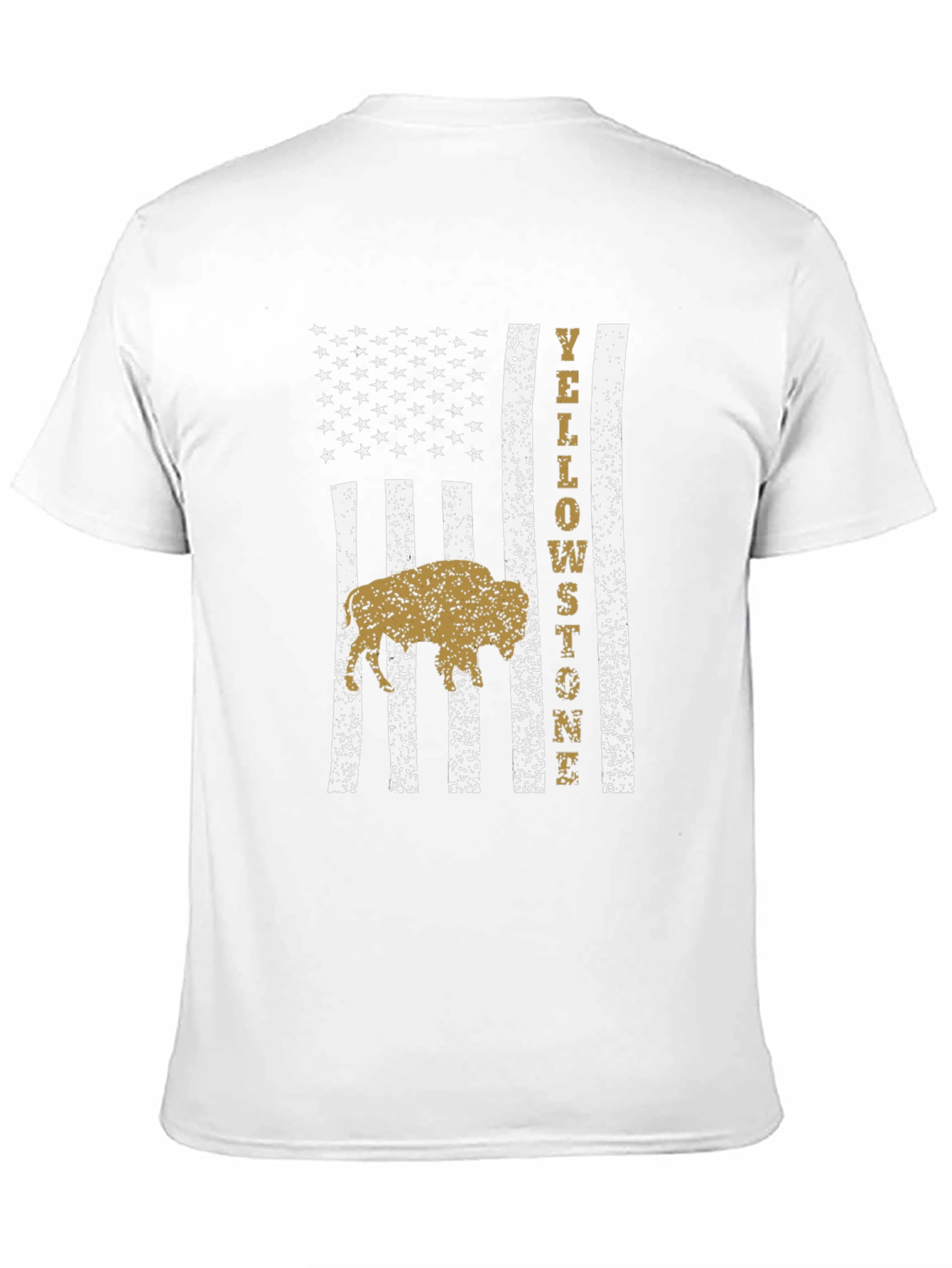 Yellowstone Buffalo American Flag T-Shirt