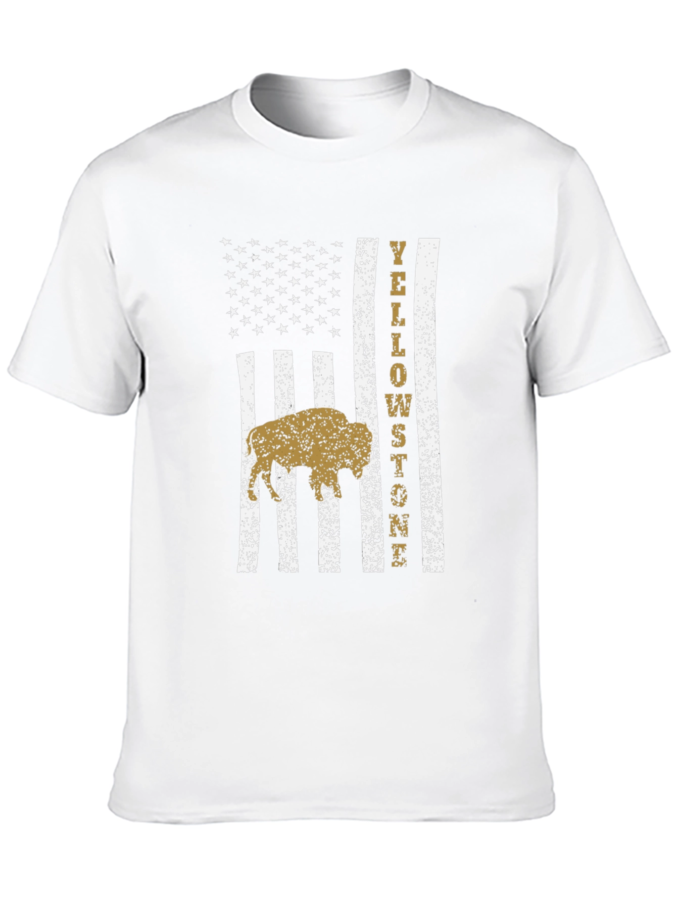 Yellowstone Buffalo American Flag T-Shirt