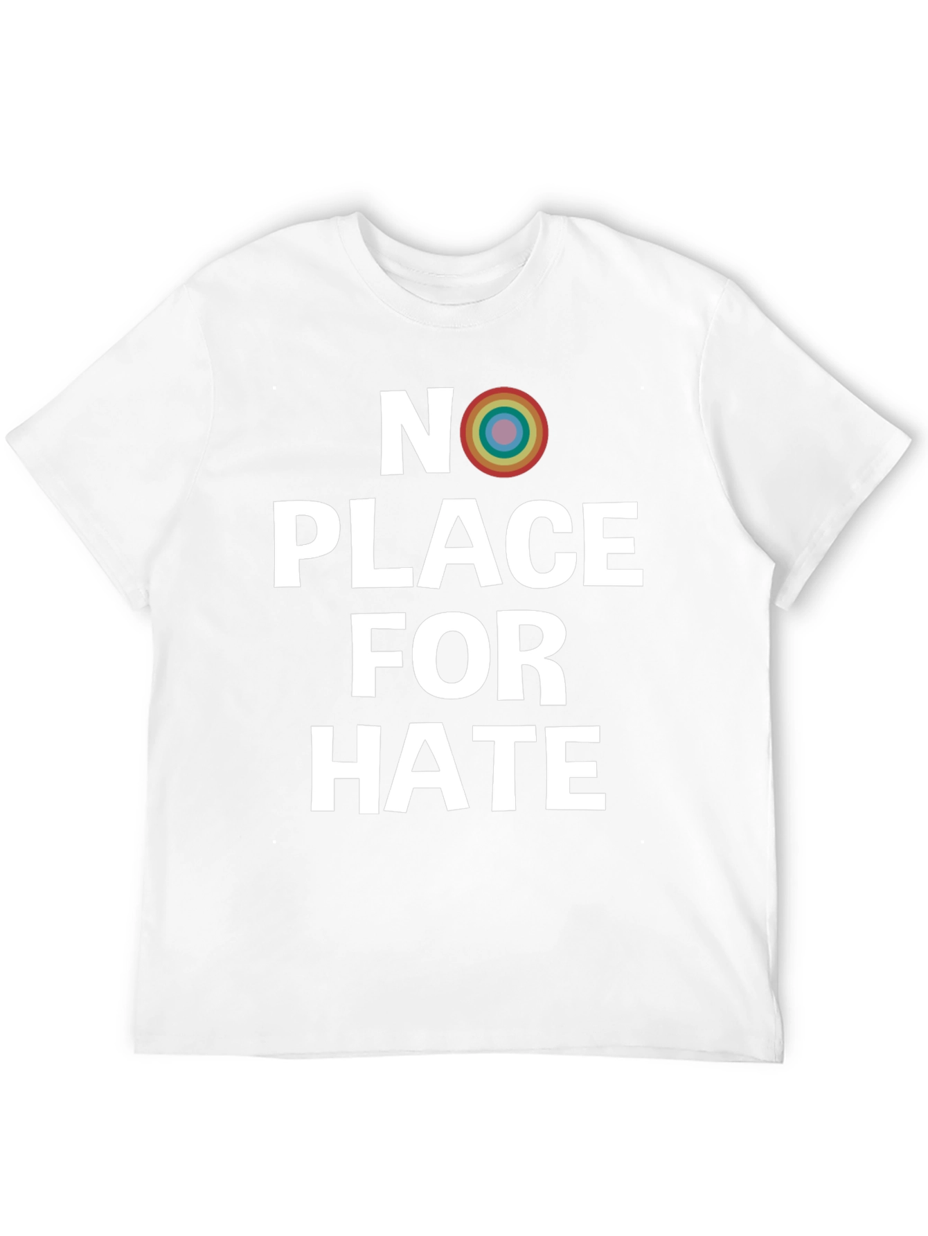 No Place For Hate Rainbow Graphic Tee