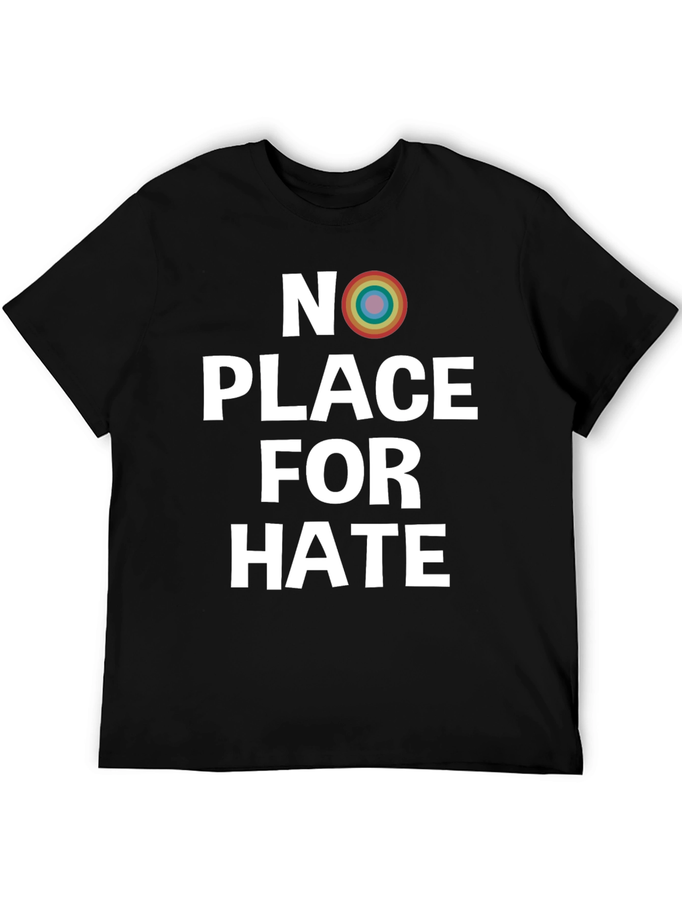 No Place For Hate Rainbow Graphic Tee