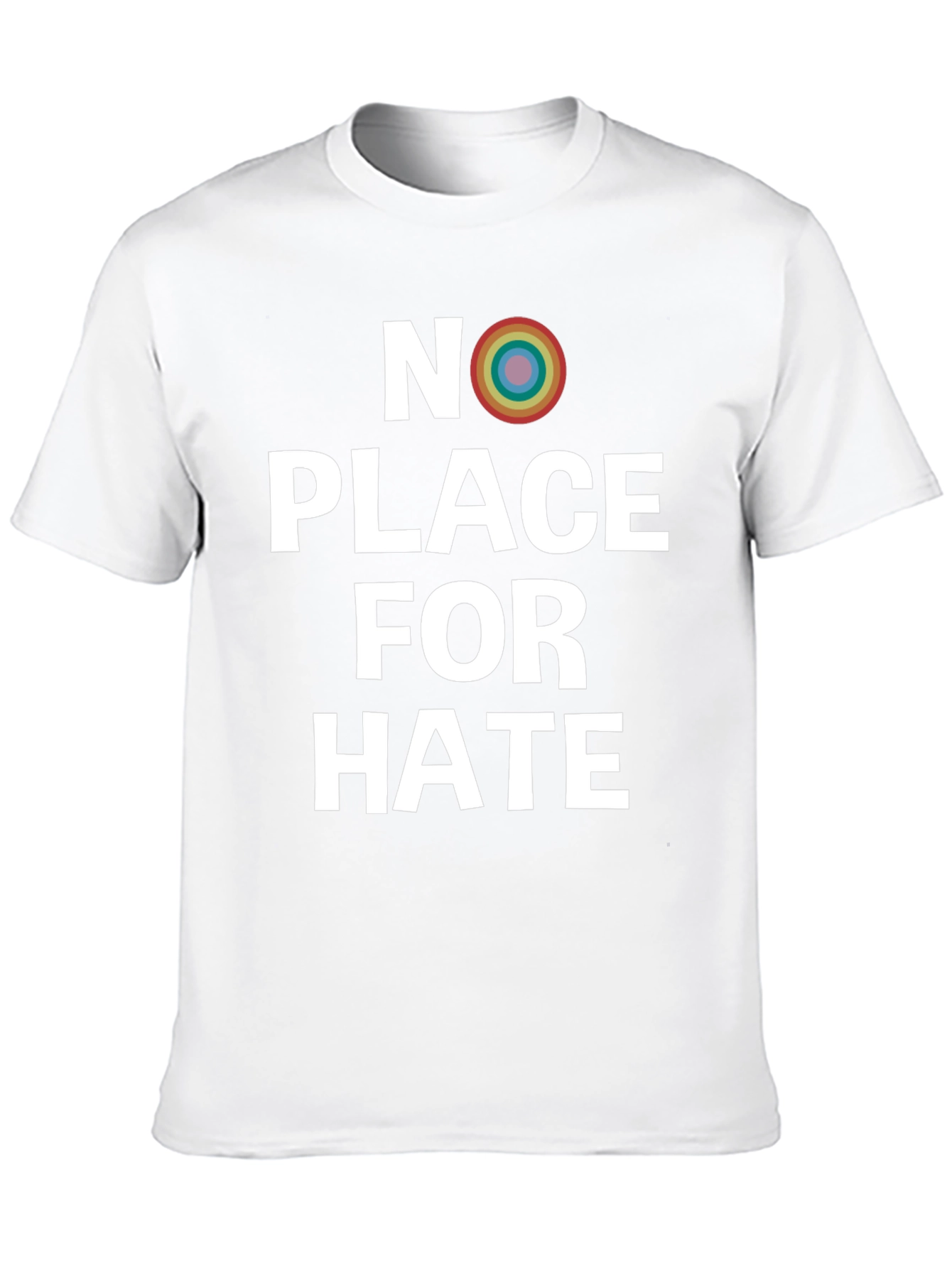 No Place For Hate Rainbow Graphic Tee