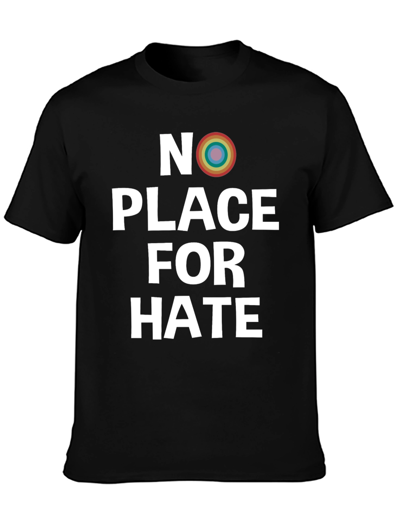 No Place For Hate Rainbow Graphic Tee