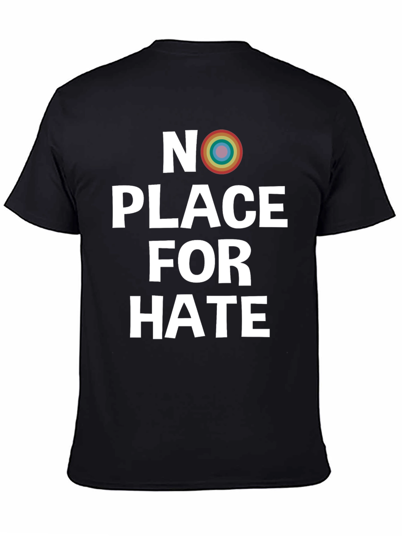 No Place For Hate Rainbow Graphic Tee