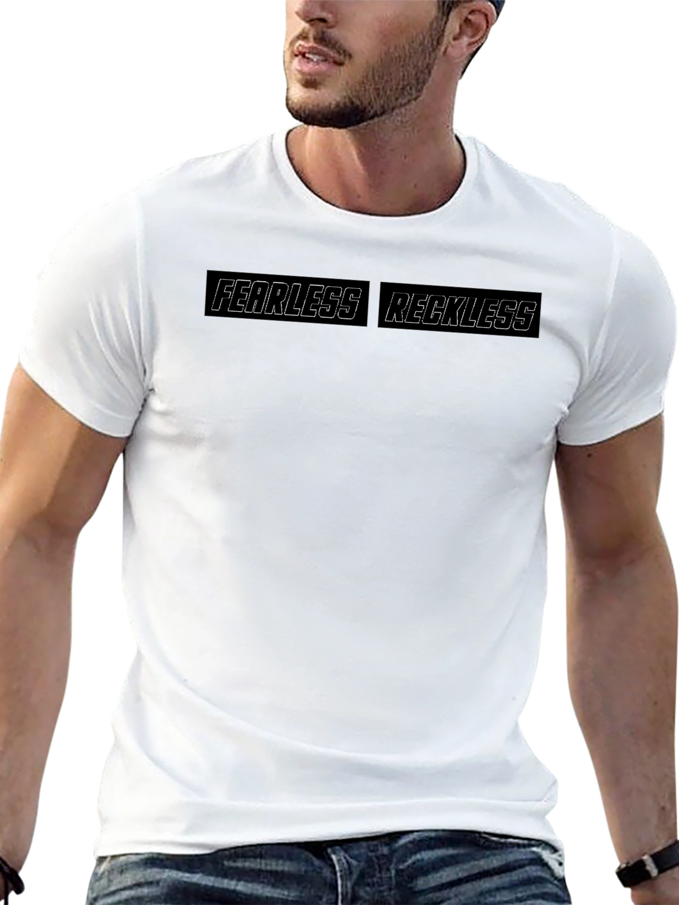 Fearless Reckless Graphic Tee - Black