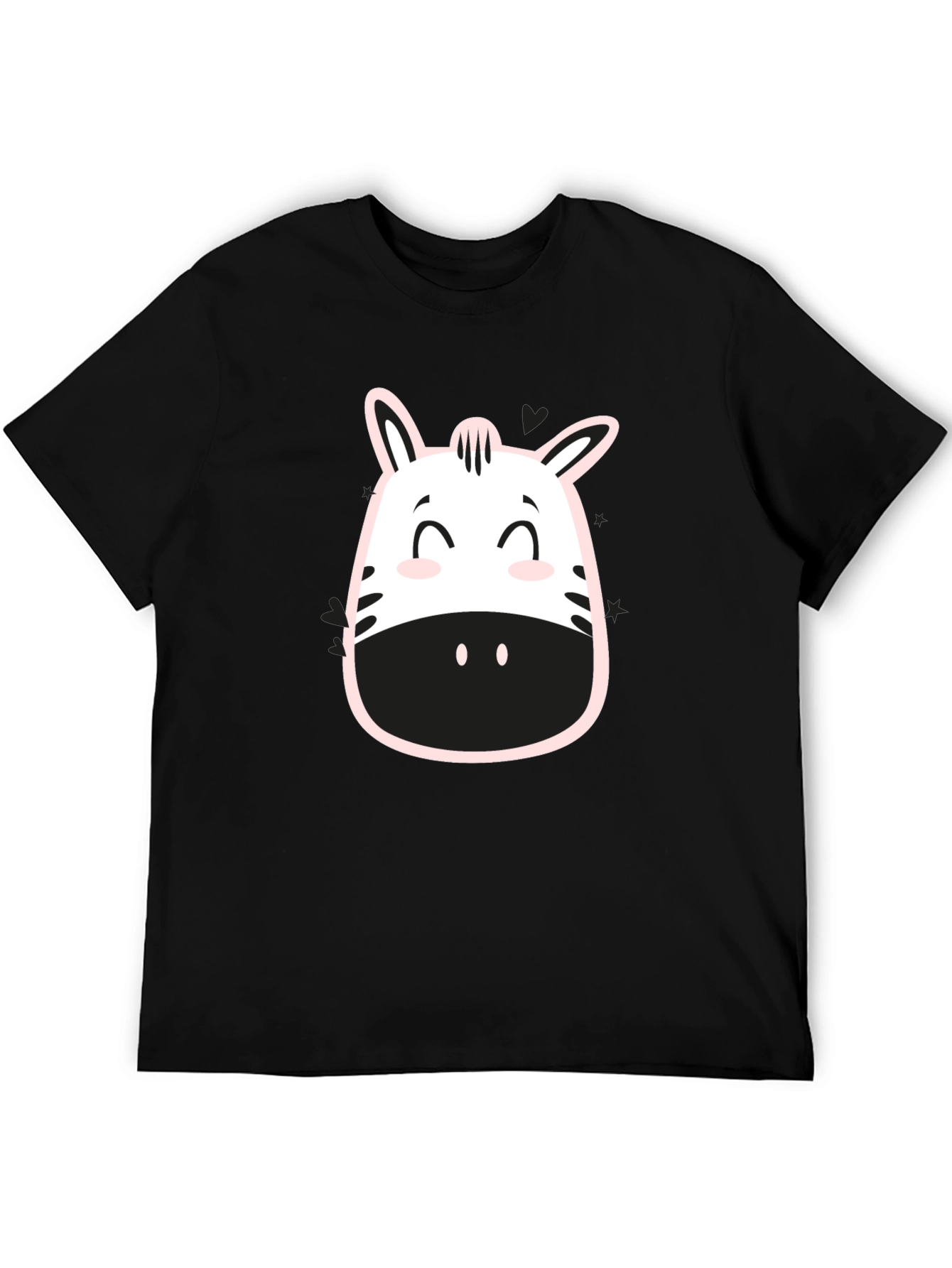 Zebra Face Graphic Tee - Trendy Casual T-Shirt