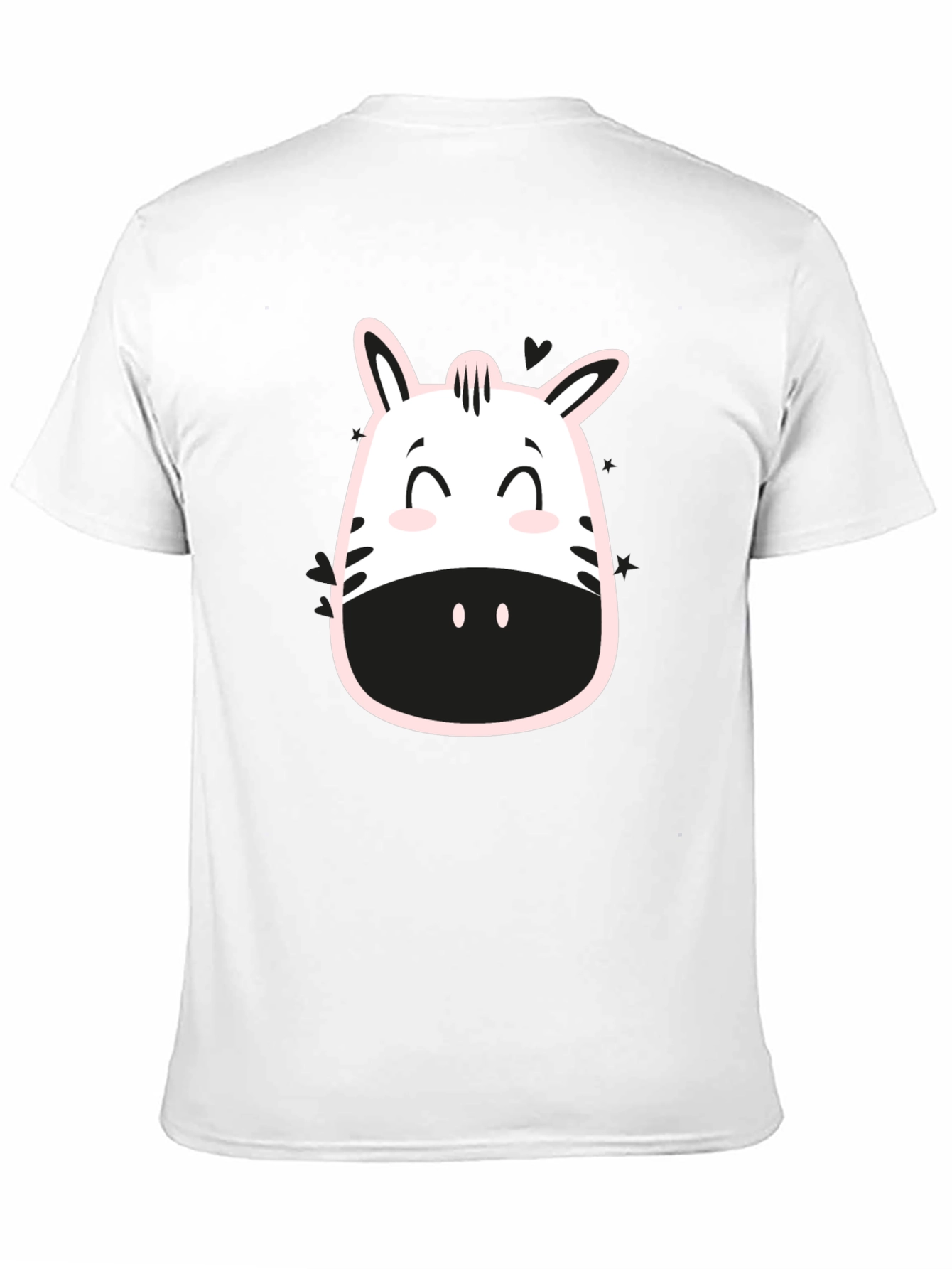 Zebra Face Graphic Tee - Trendy Casual T-Shirt