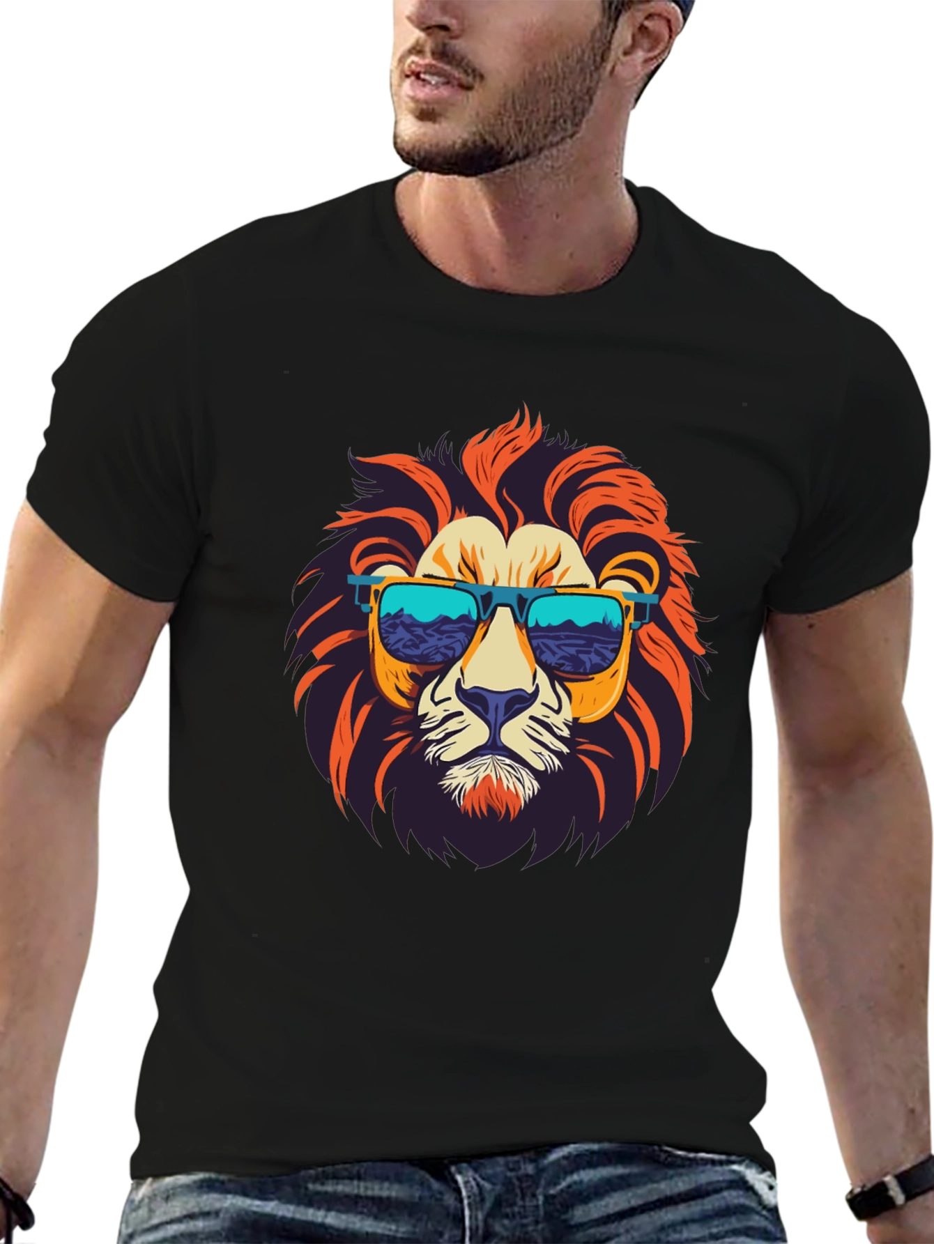 Lion Graphic T-Shirt - Cool & Stylish Menswear