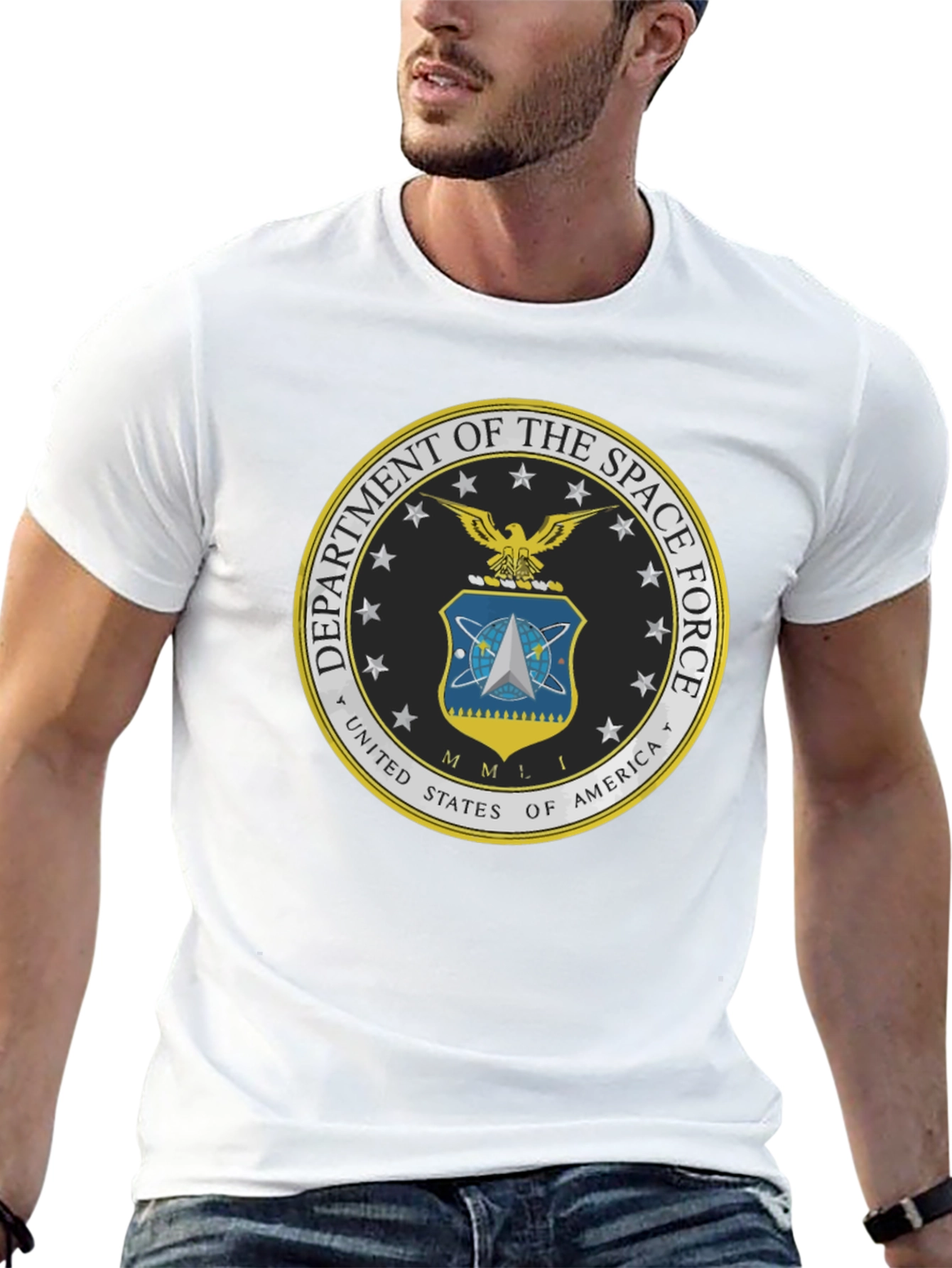 US Space Force Emblem T-Shirt - Black