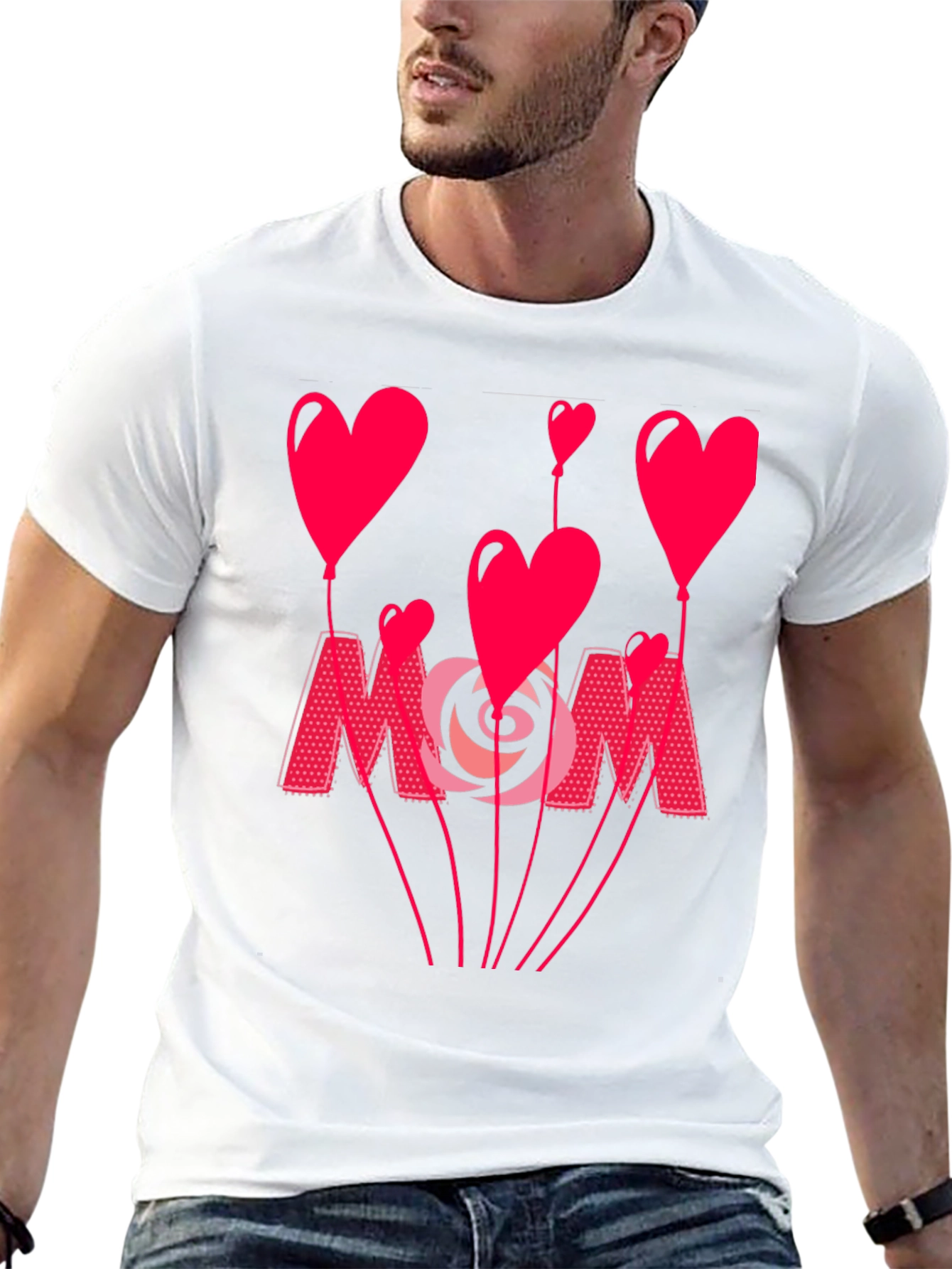 Mom Heart Balloon Graphic Tee - Mothers Day Shirt
