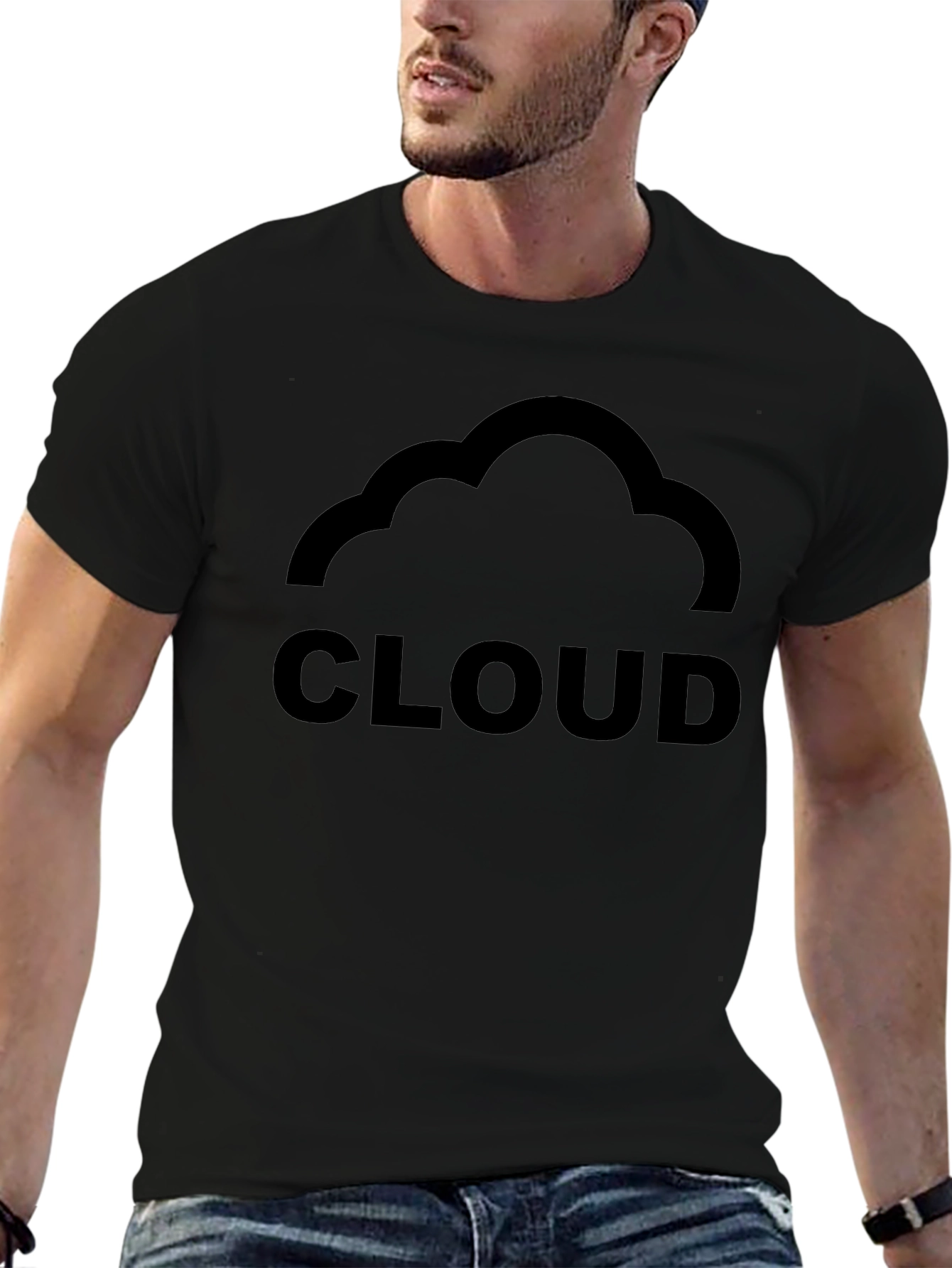 Cloud Graphic Black T-Shirt