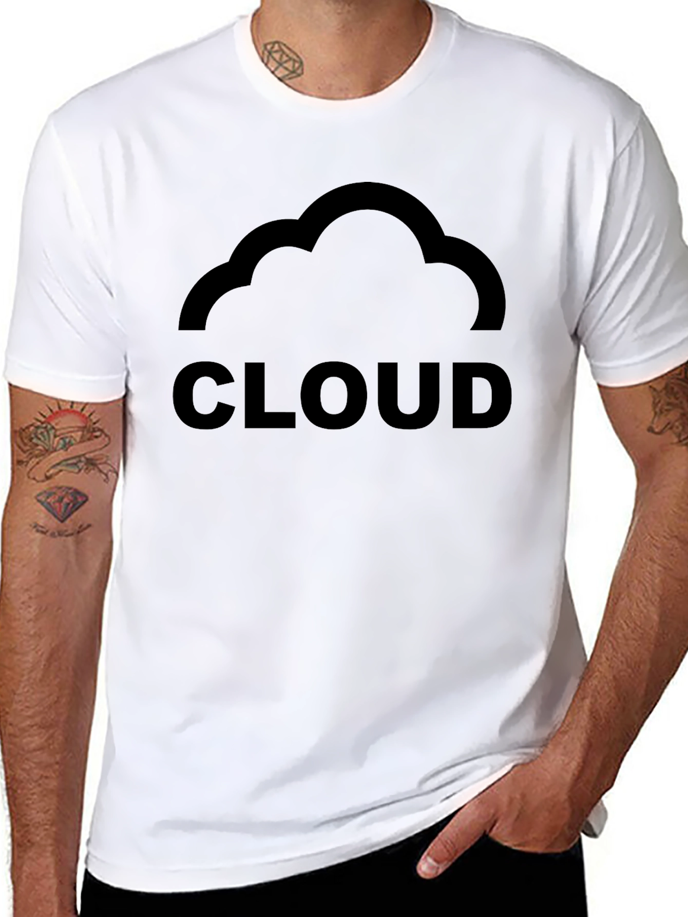 Cloud Graphic Black T-Shirt