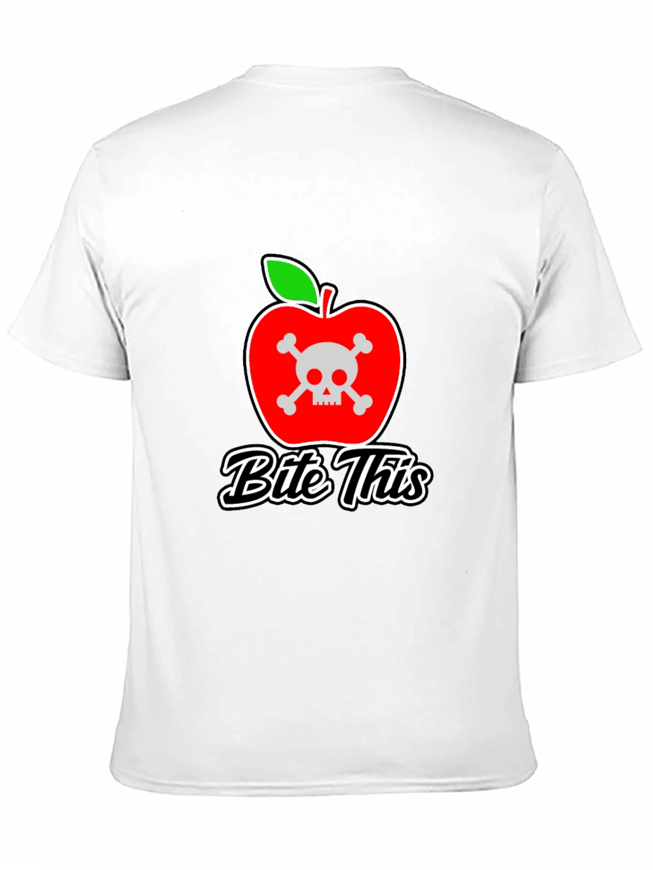Bite This Graphic Tee - Skull Apple Design