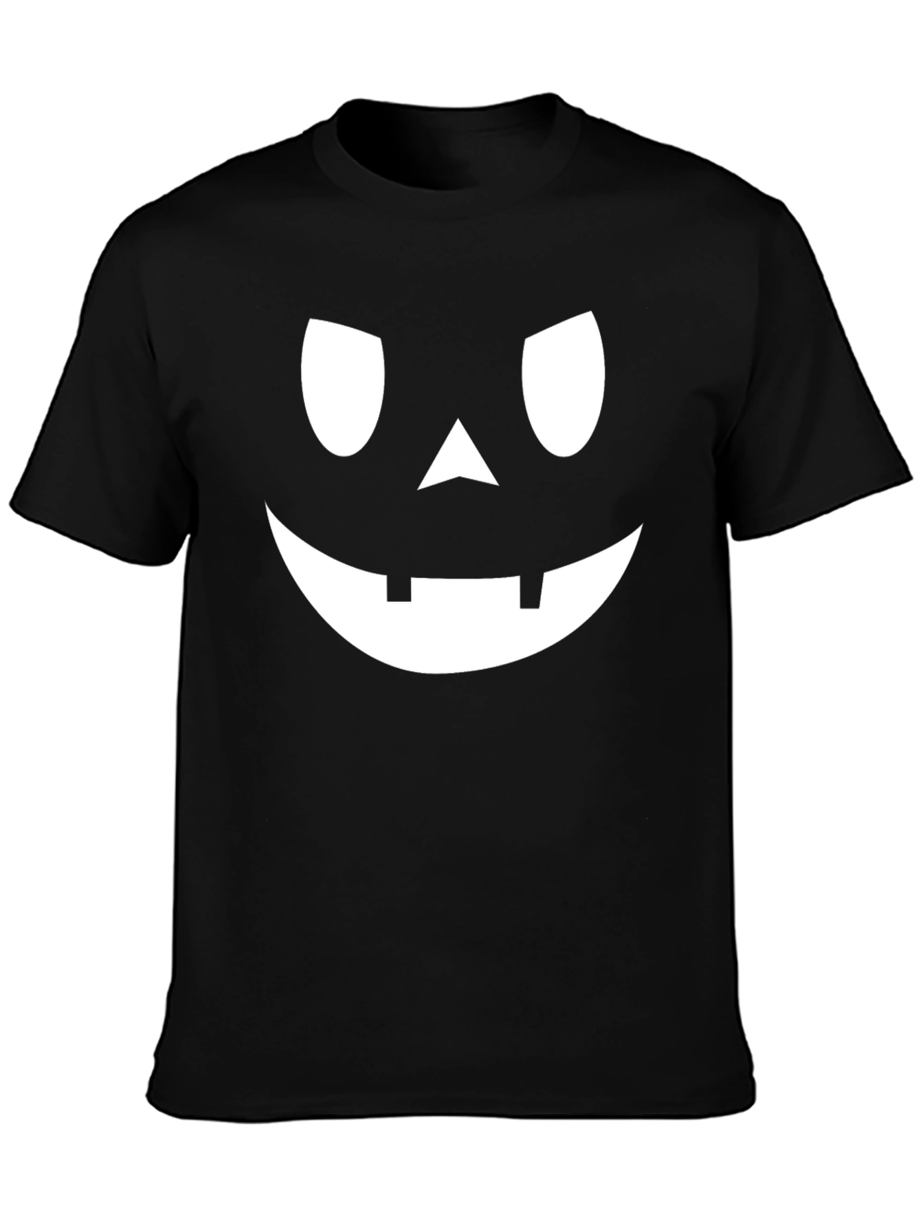 Spooky Pumpkin Face Graphic Tee - Halloween Shirt