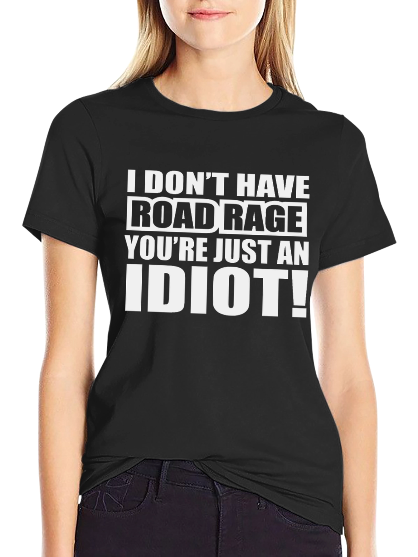 Road Rage Funny Graphic T-Shirt - Black