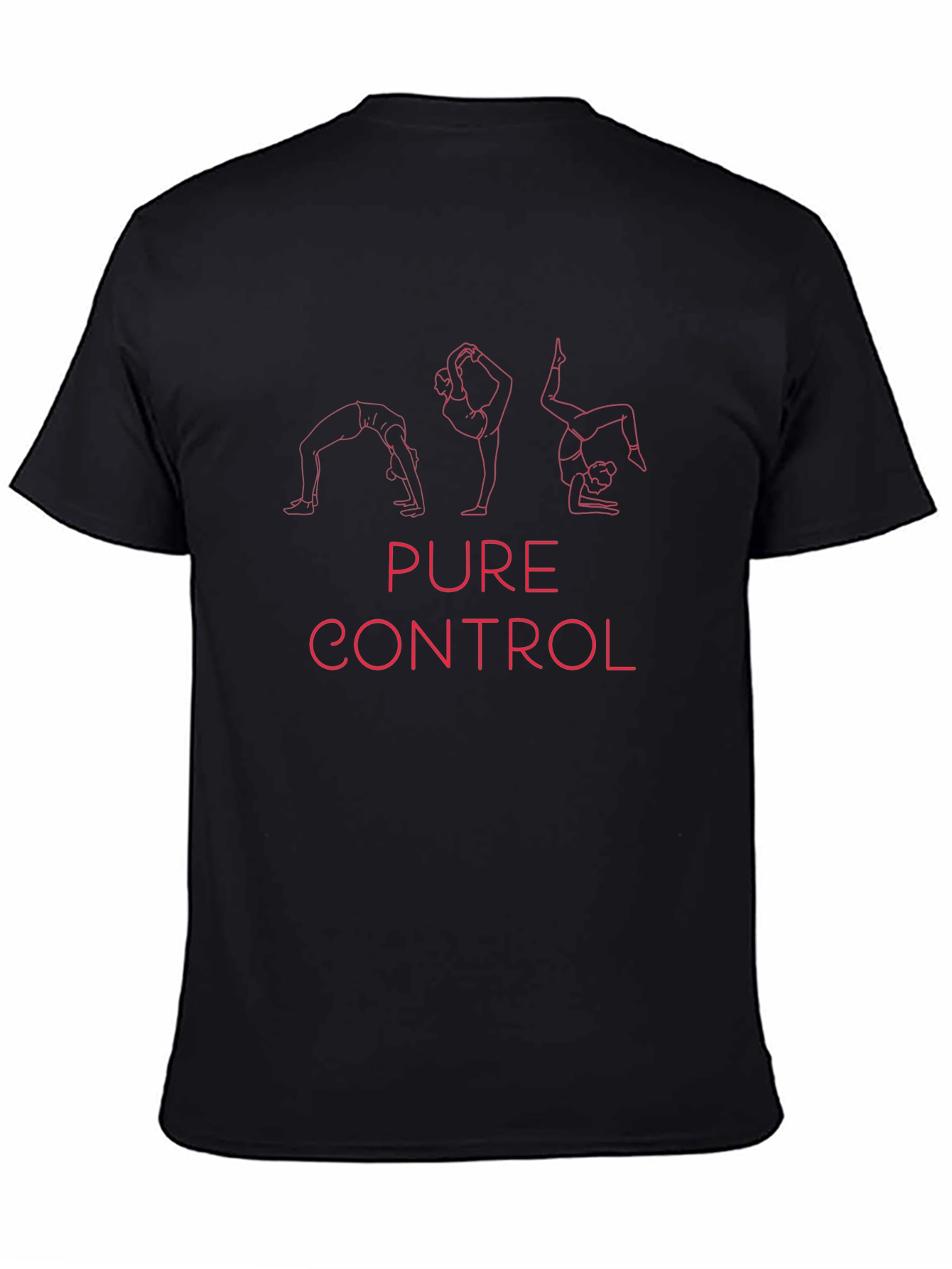 Pure Control Yoga Pose Graphic Tee - Black