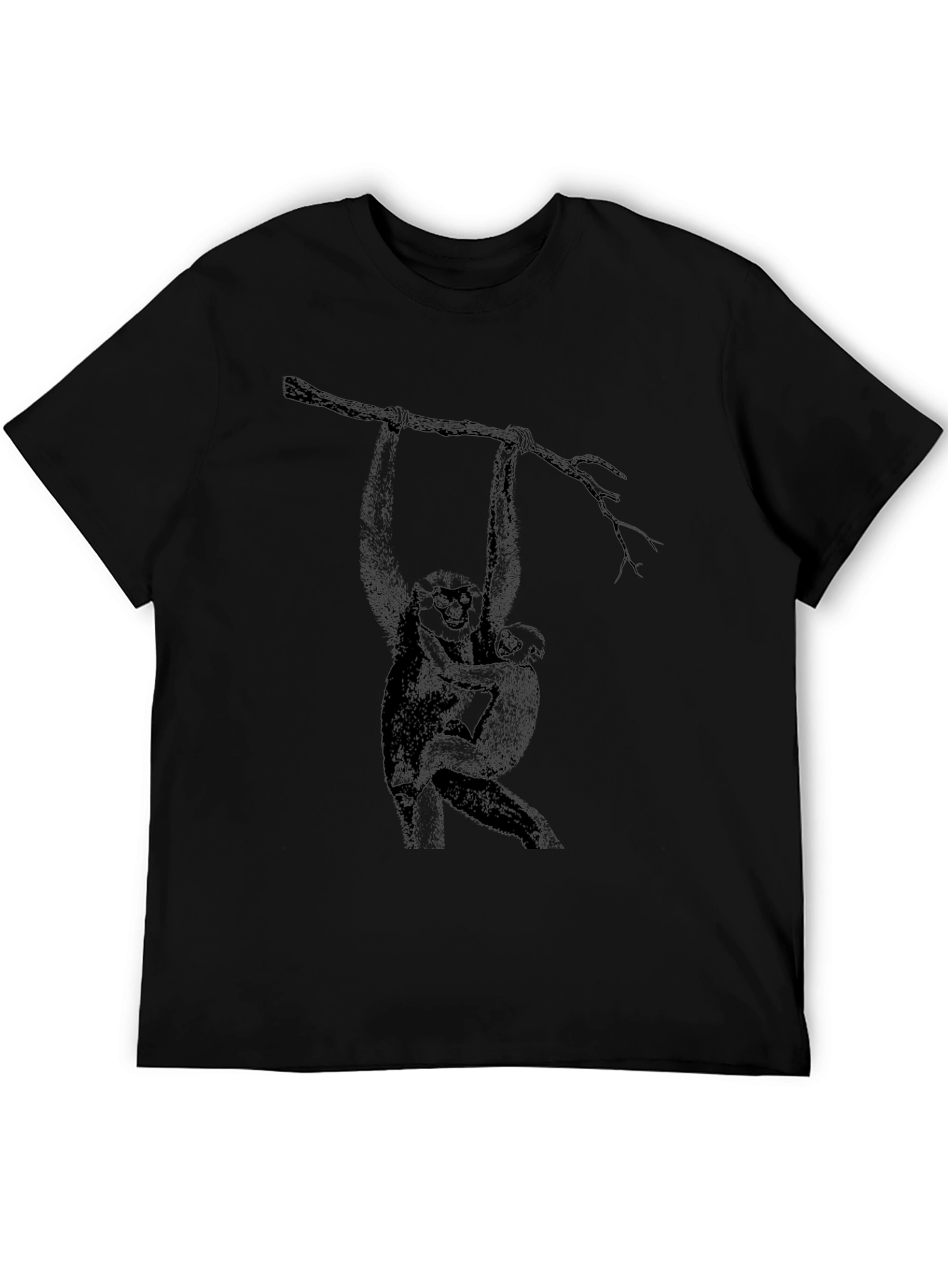 Black Gibbon Monkey T-Shirt