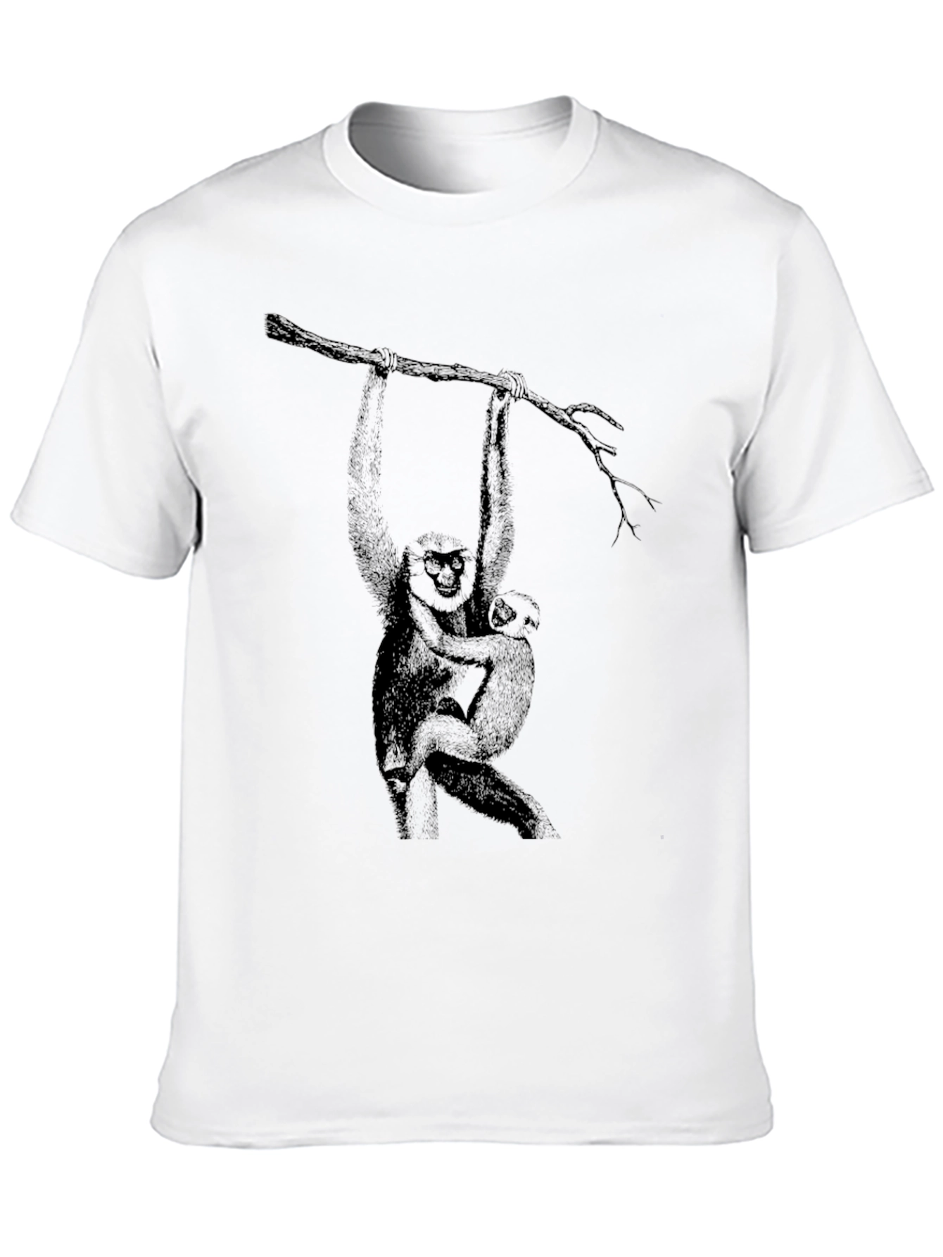 Black Gibbon Monkey T-Shirt