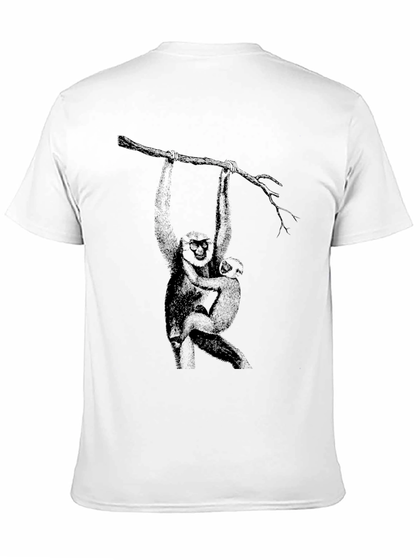 Black Gibbon Monkey T-Shirt