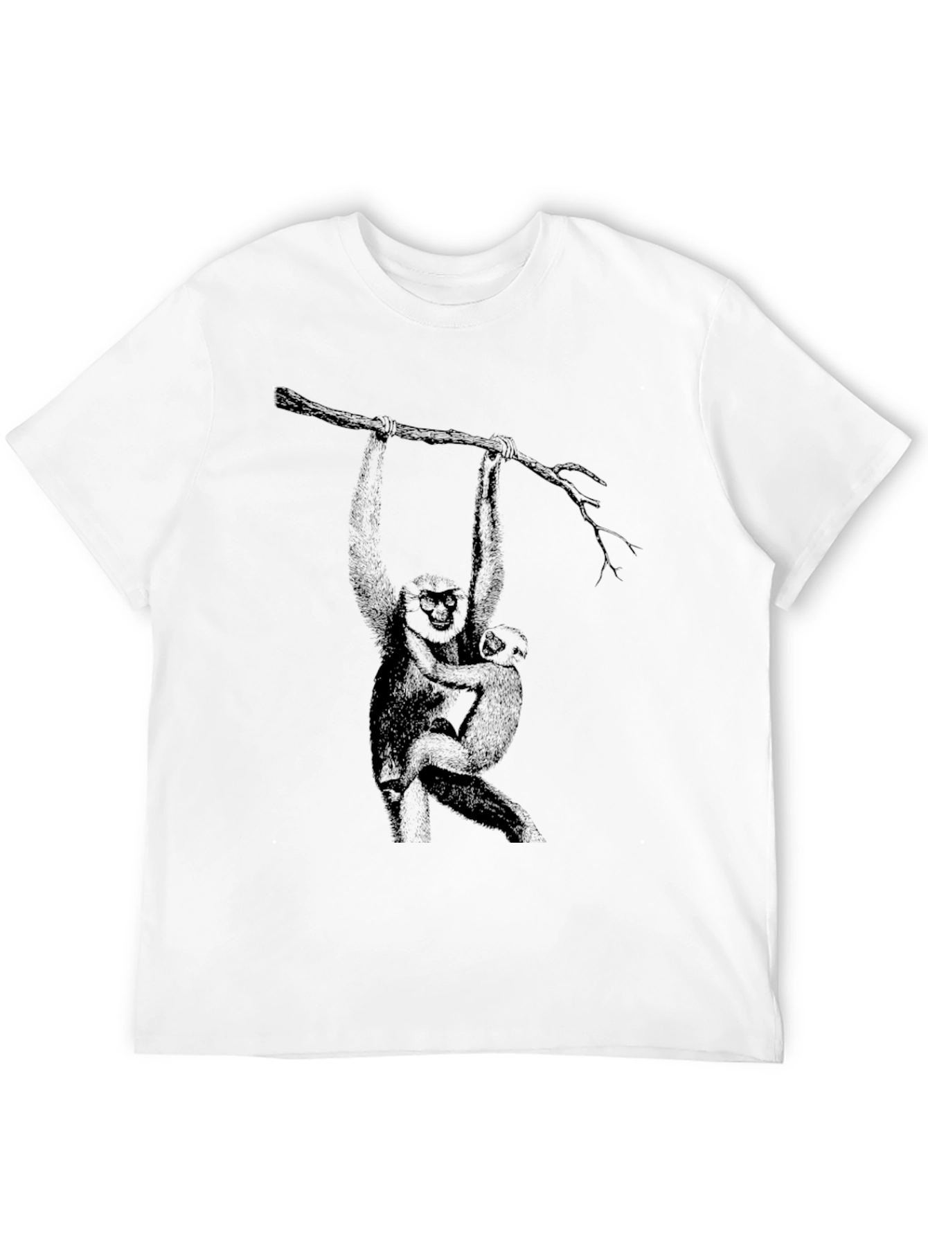 Black Gibbon Monkey T-Shirt