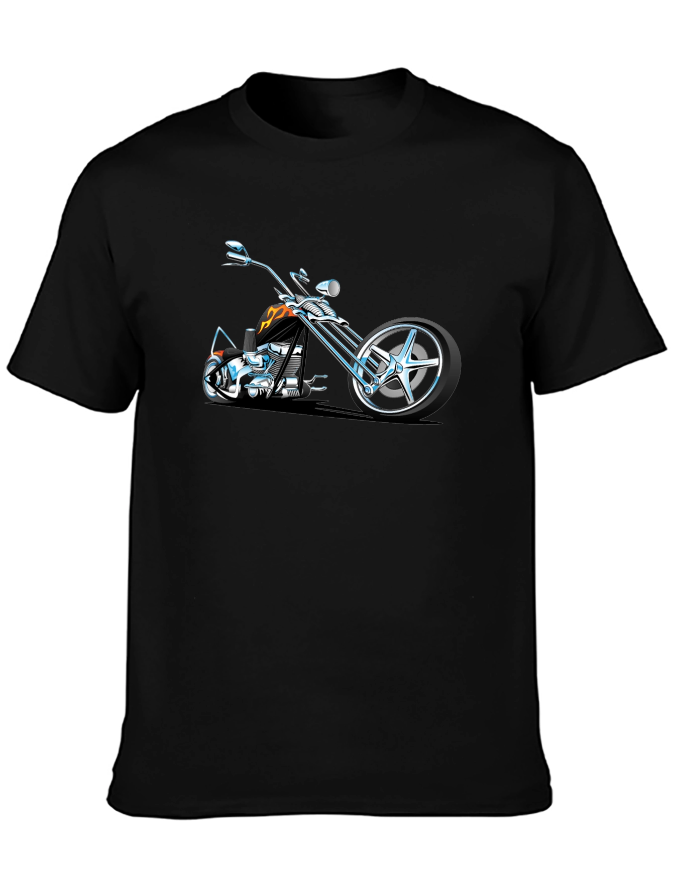 Cool Motorcycle Graphic Tee - Black