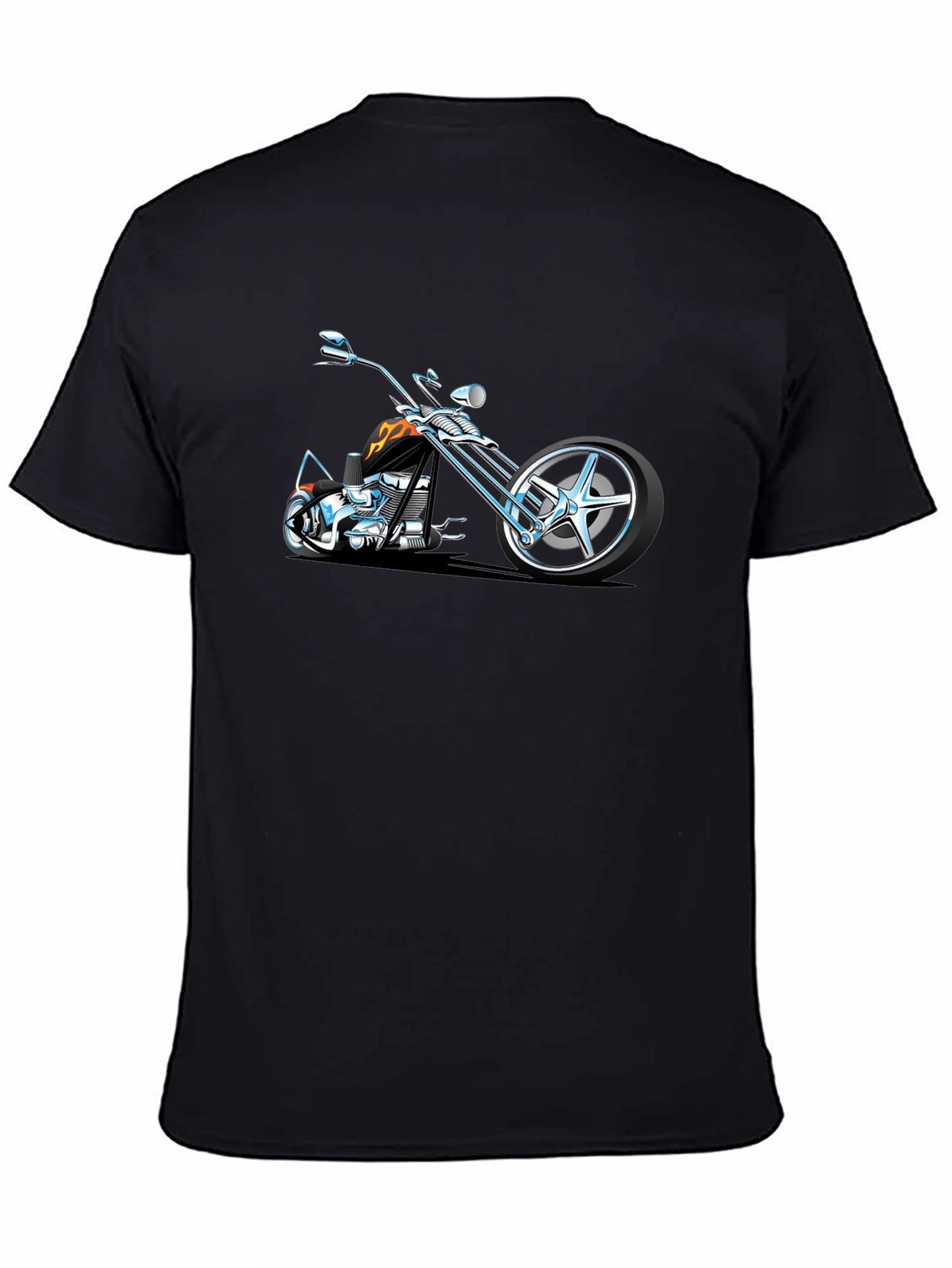 Cool Motorcycle Graphic Tee - Black