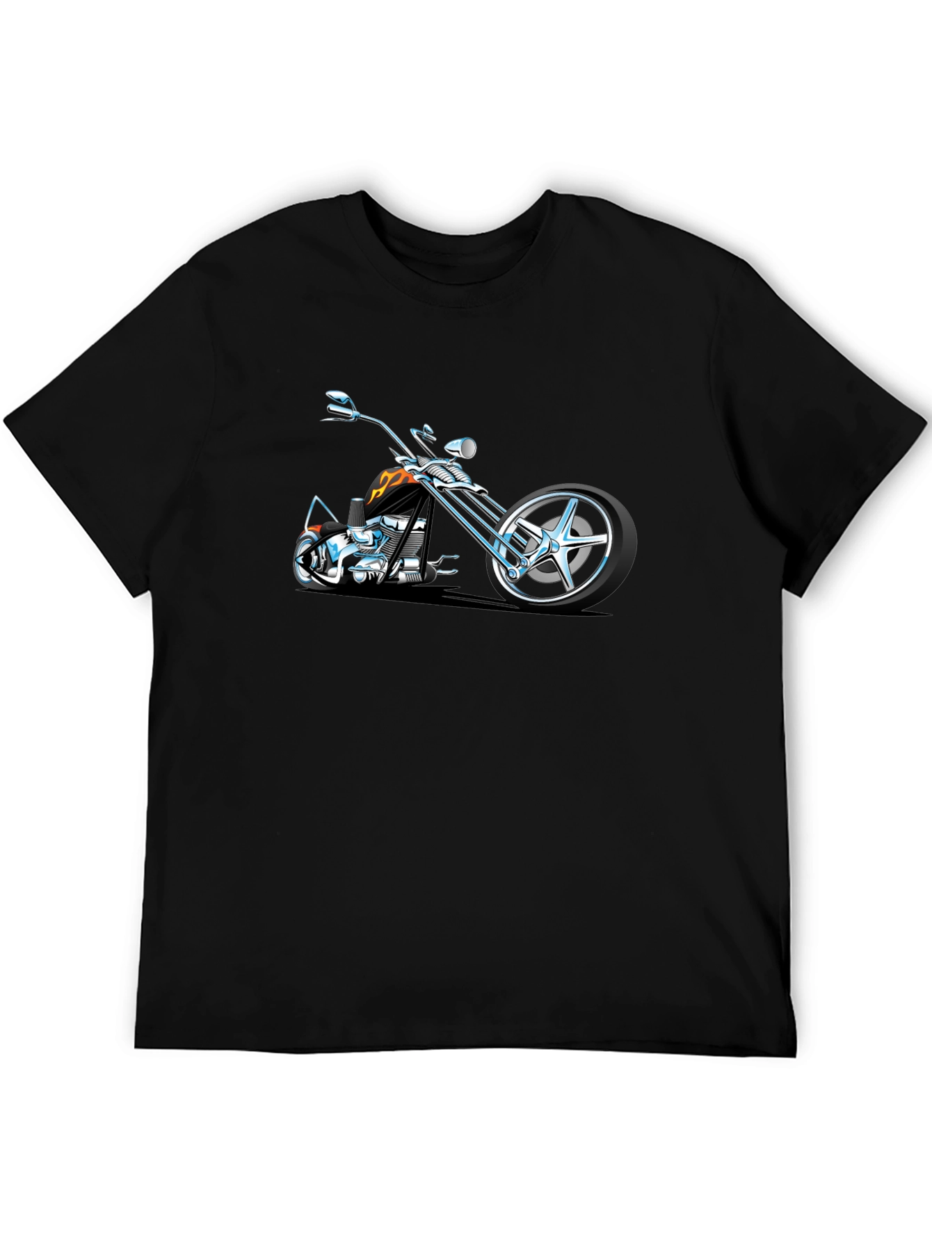 Cool Motorcycle Graphic Tee - Black