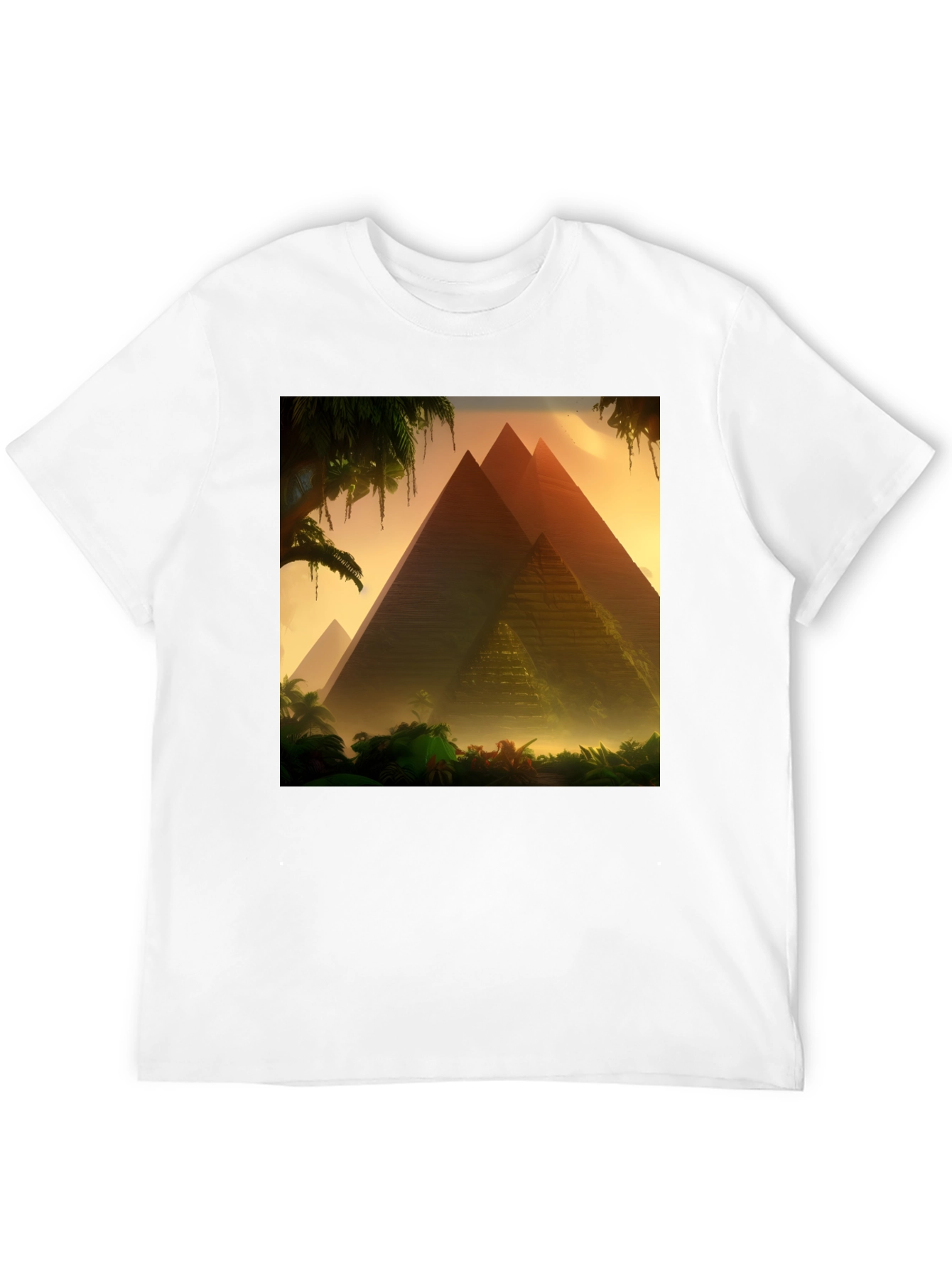 Pyramid Graphic T-Shirt - Egypt Landscape Tee