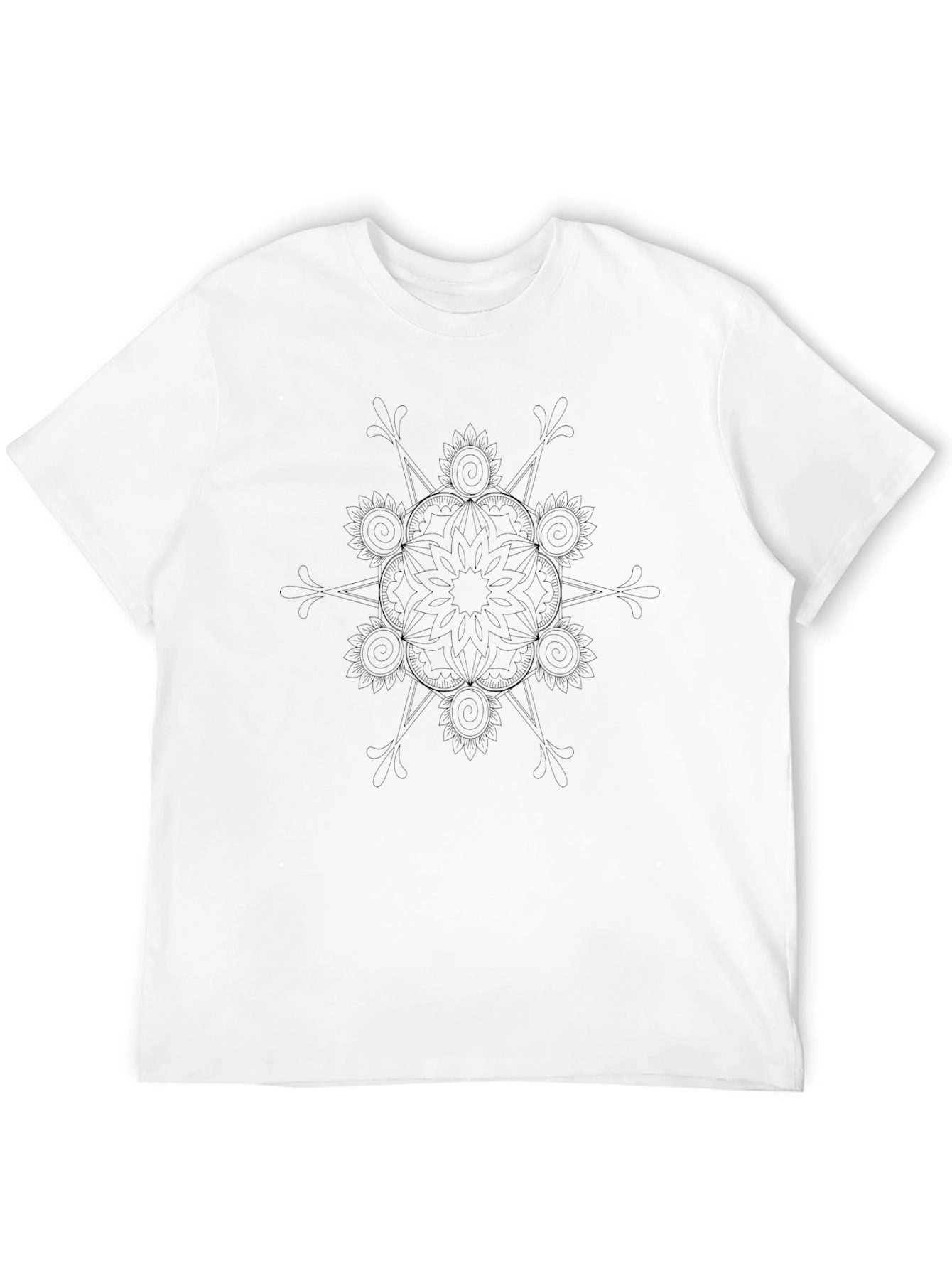 Black Mandala Graphic Tee - Relaxed Fit