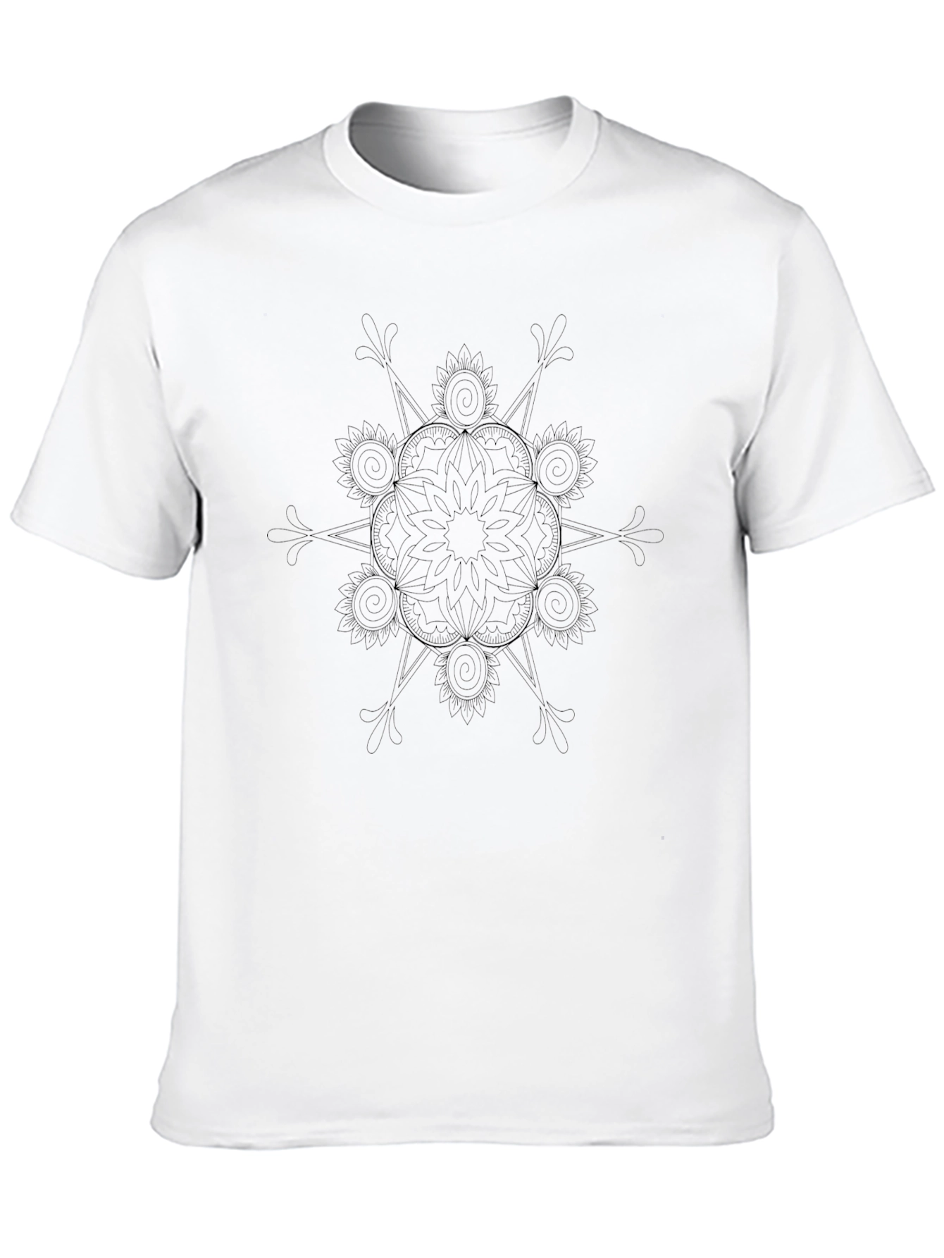 Black Mandala Graphic Tee - Relaxed Fit